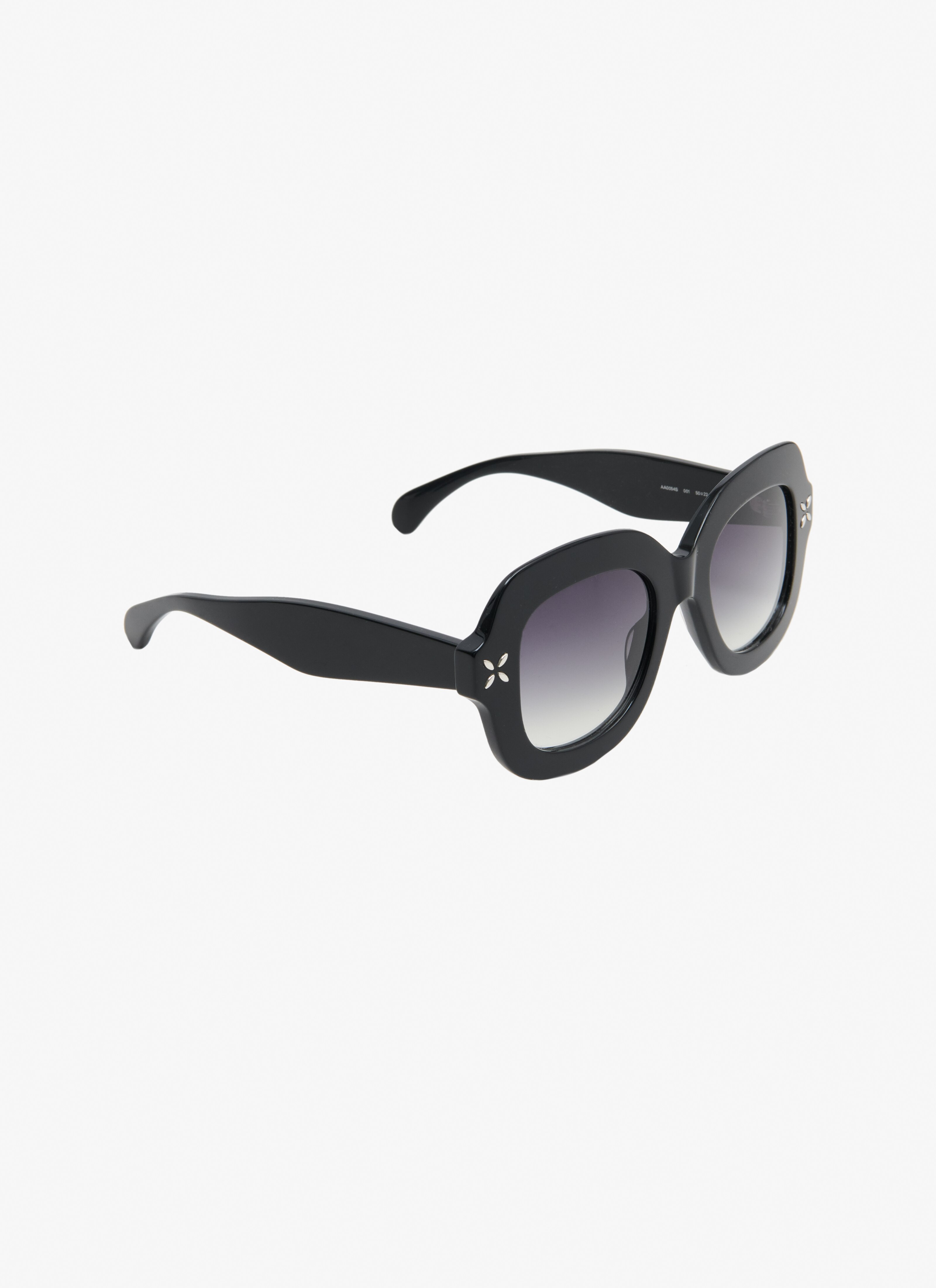 ALAÏA BLACK/GREY SQUARED SUNGLASSES