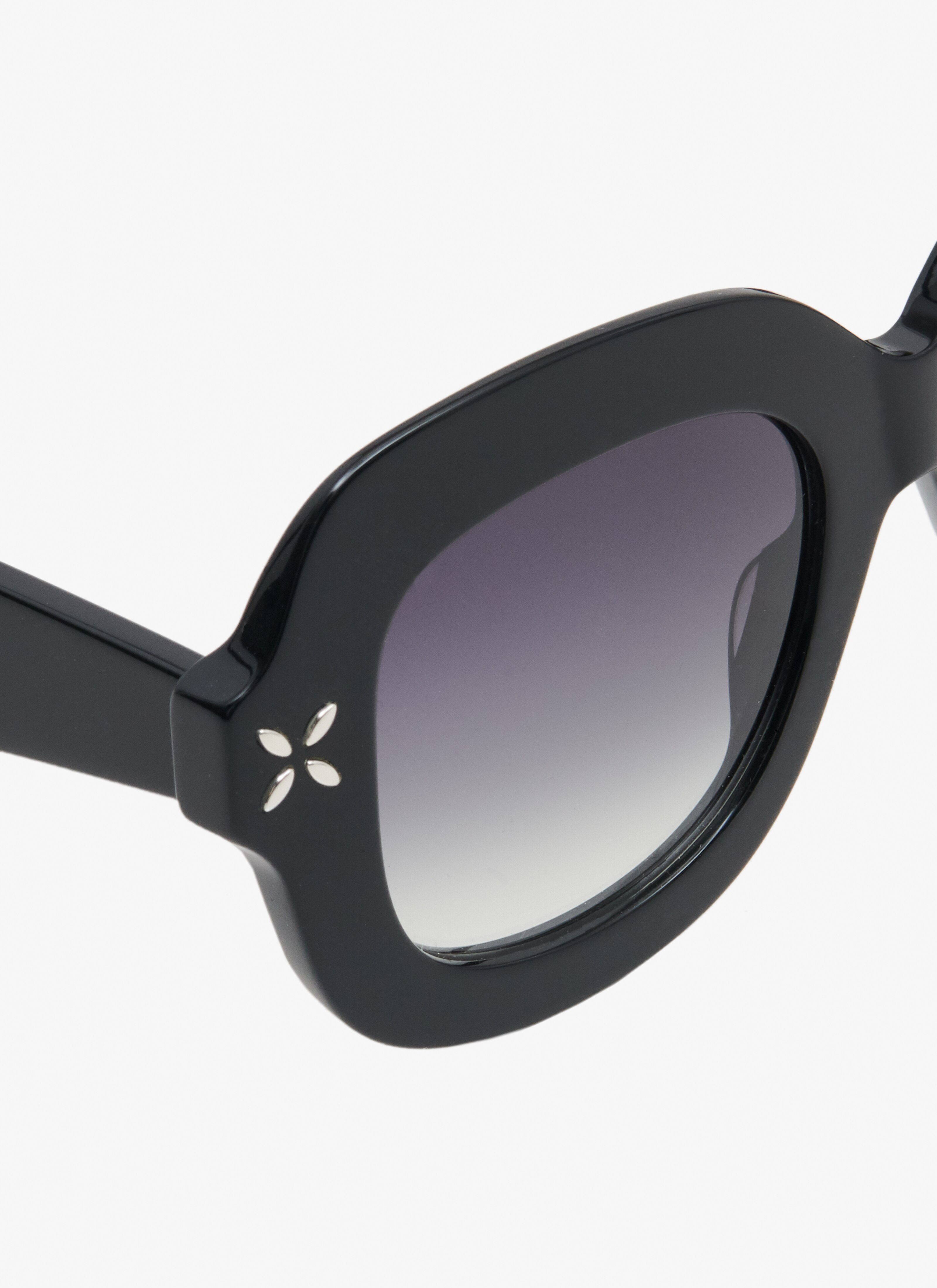 ALAÏA BLACK/GREY SQUARED SUNGLASSES