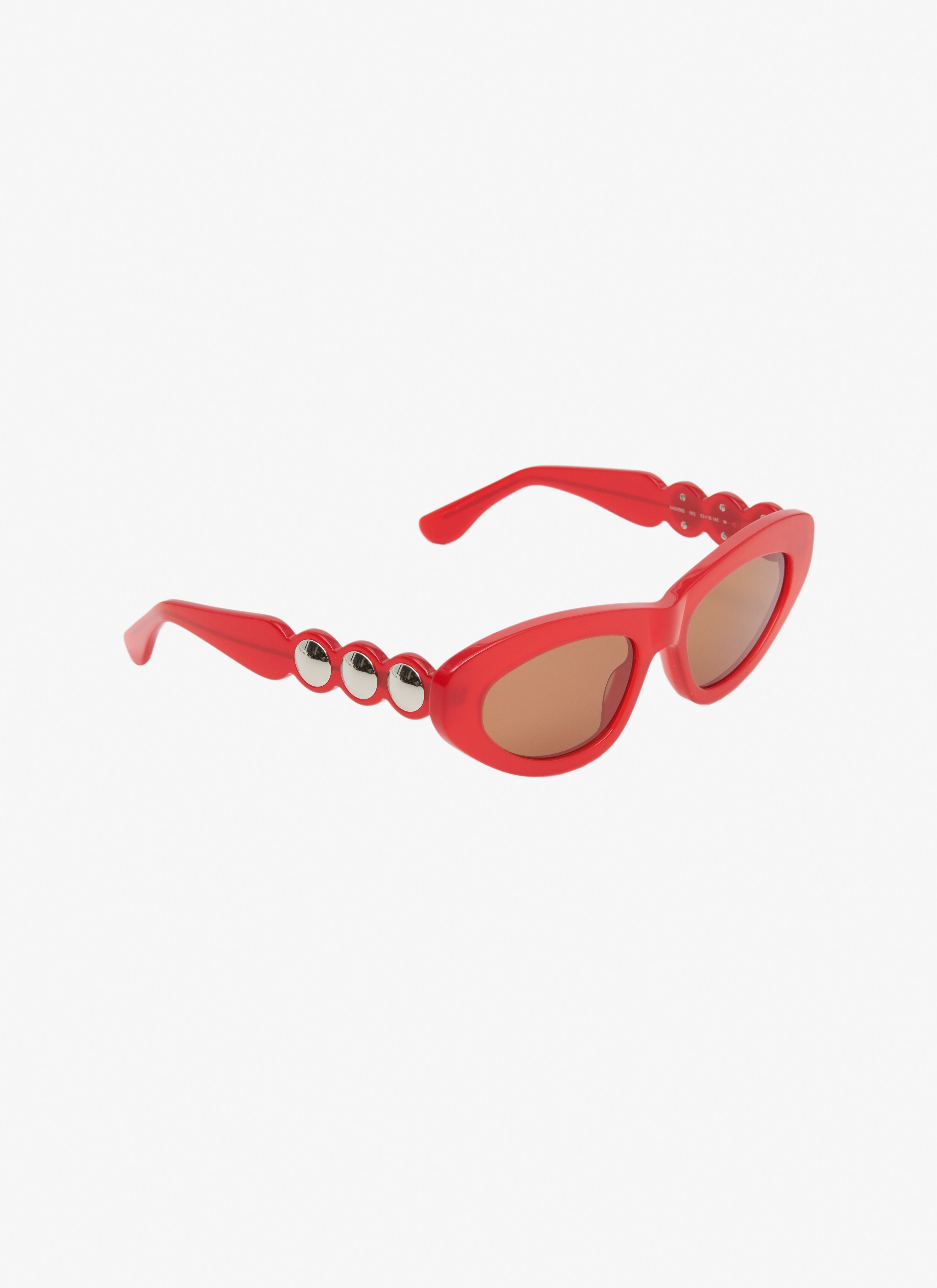 ALAÏA RED/BROWN BUTTERFLY PEARL SUNGLASSES