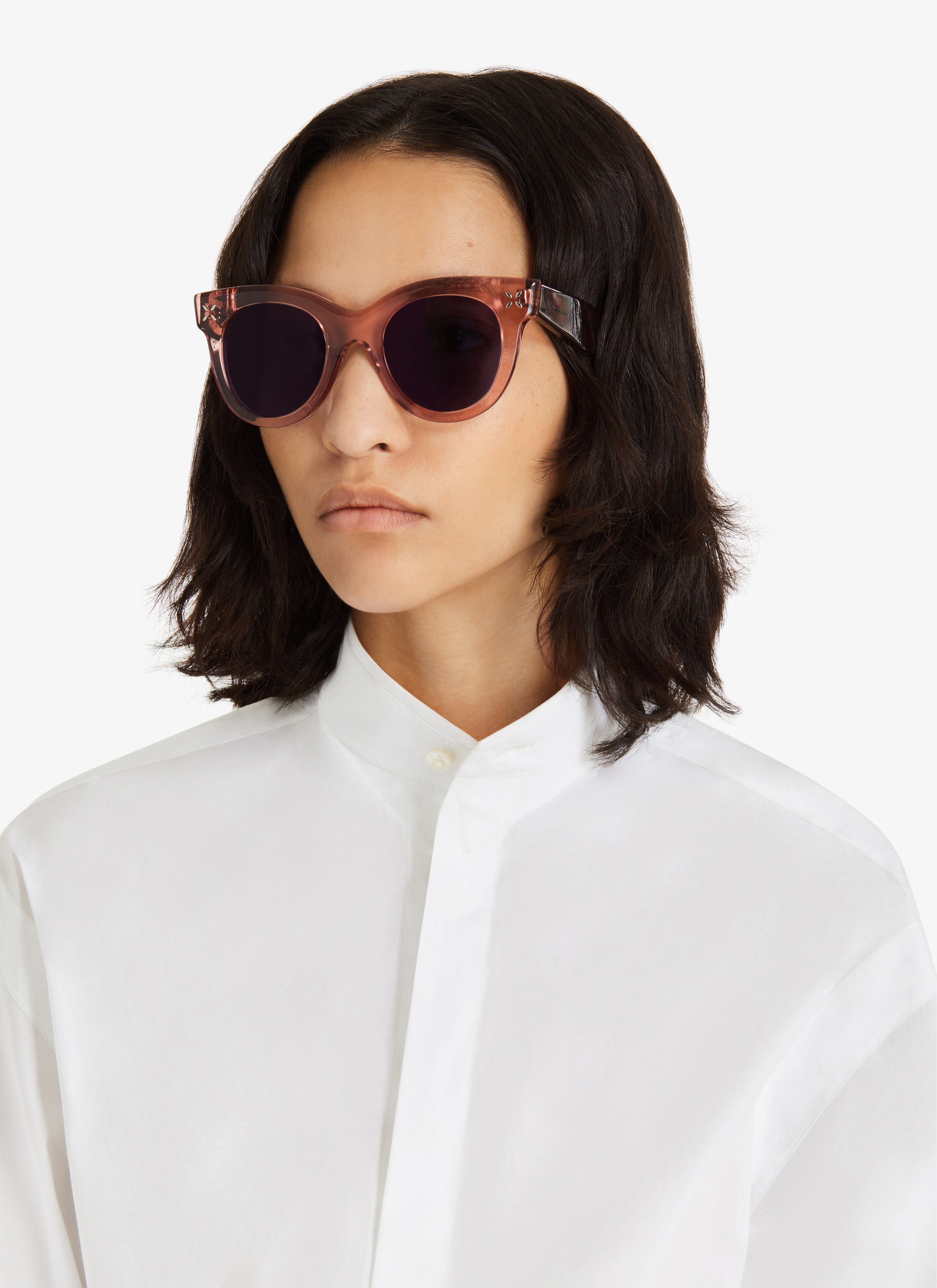 ALAÏA PINK/BLUE CAT EYE SUNGLASSES