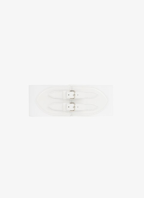 송아지 가죽 스트레치 코르셋 엘라스틱 벨트 - maison-alaia.com
