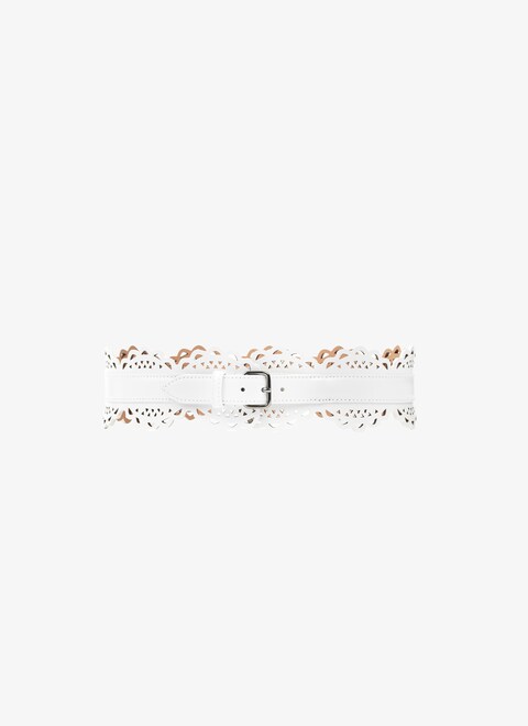 비엔 웨이브 럭스 송아지 가죽 뷔스티에 벨트 - maison-alaia.com