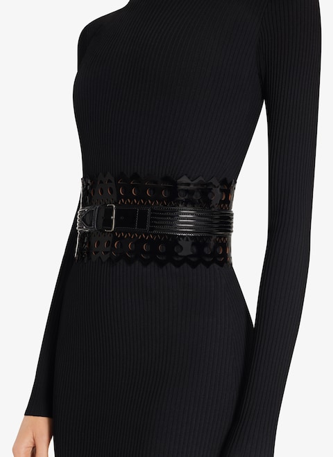 오픈워크 페이턴트 코르셋 벨트 - maison-alaia.com