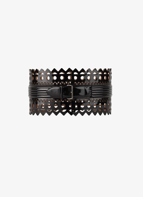오픈워크 페이턴트 코르셋 벨트 - maison-alaia.com