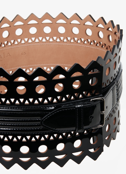 오픈워크 페이턴트 코르셋 벨트 - maison-alaia.com