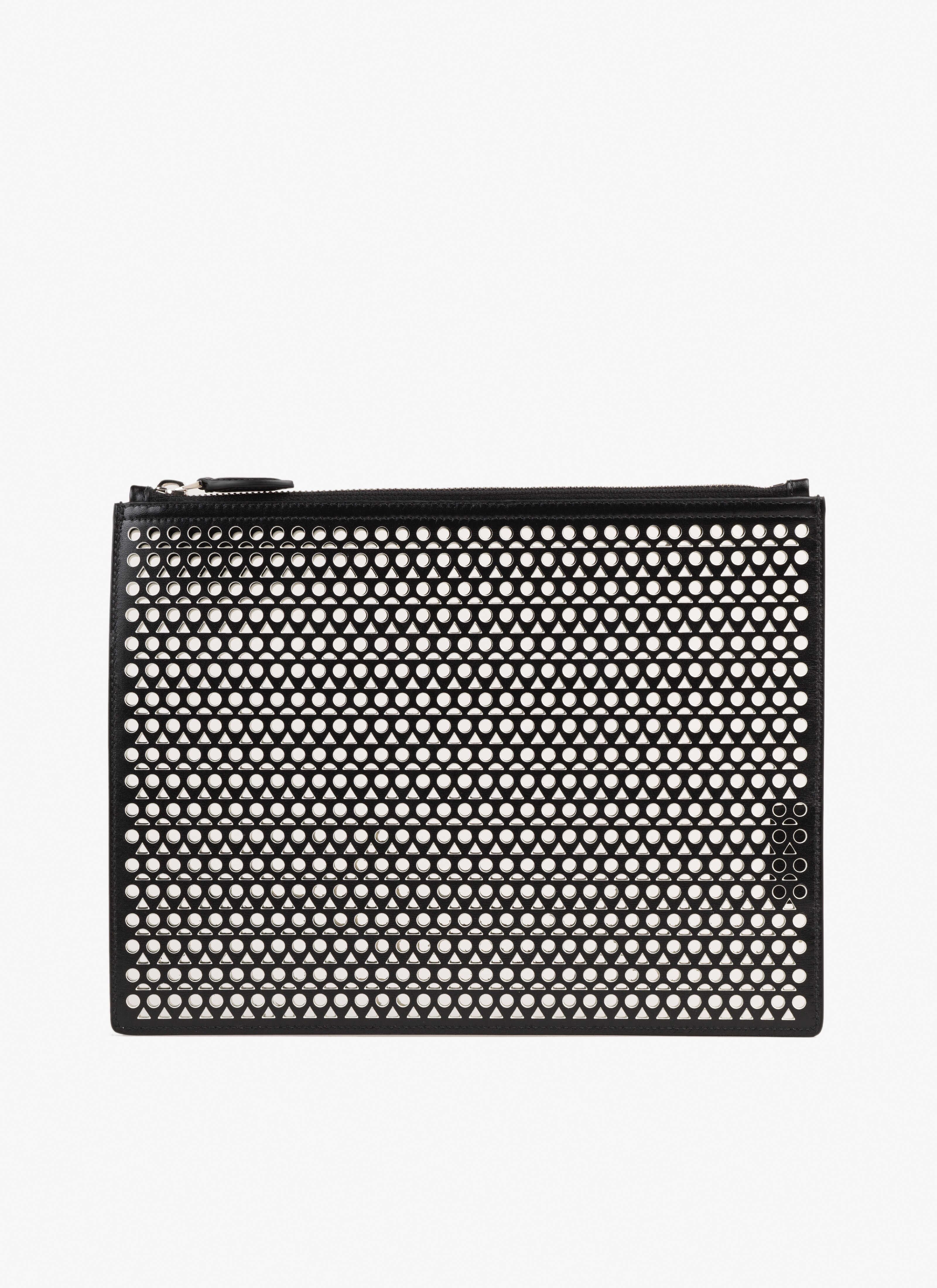 ALAÏA BLACK LARGE LOGO POUCH
