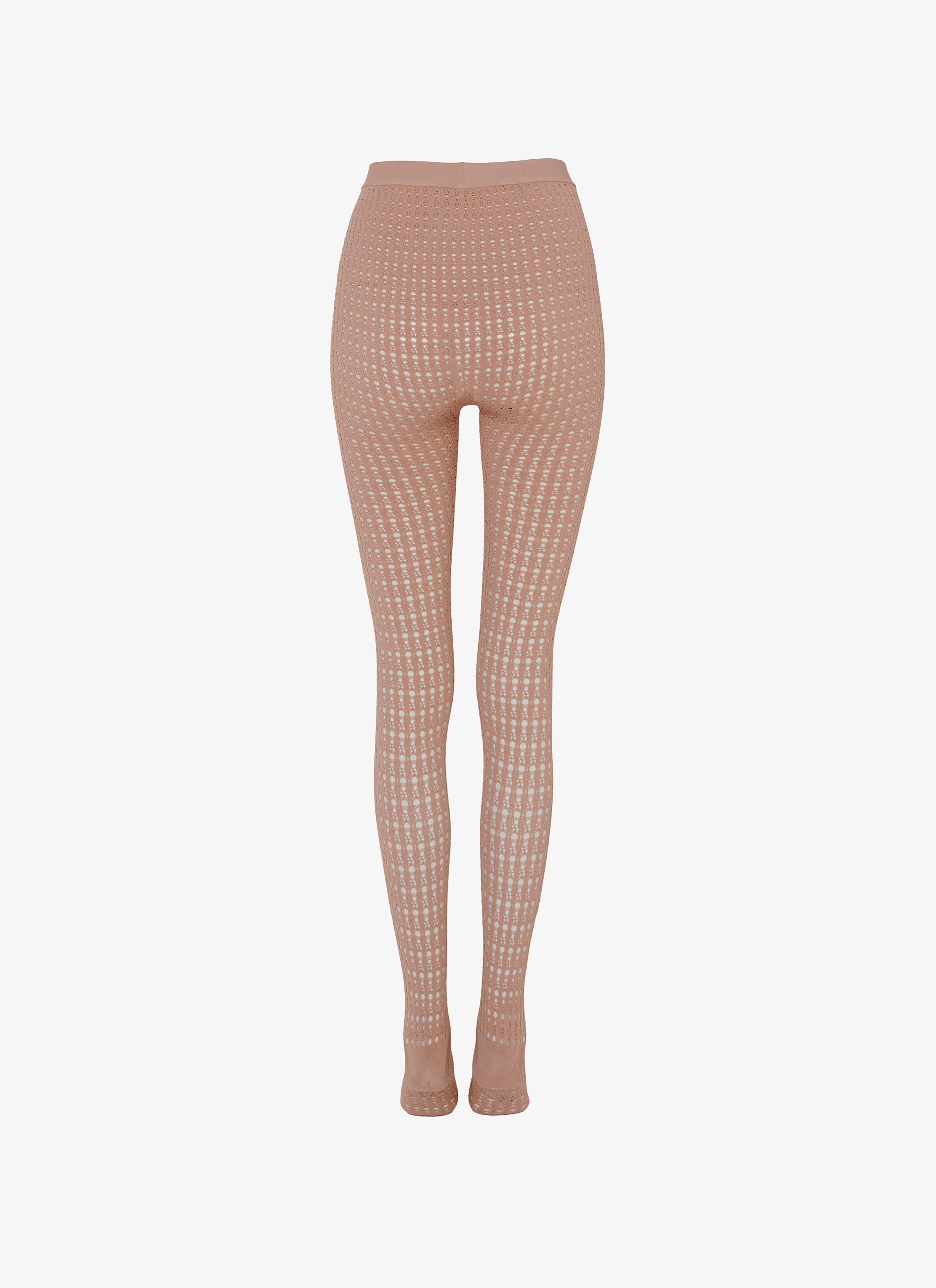 ALAÏA NUDE VIENNE LACE TIGHTS