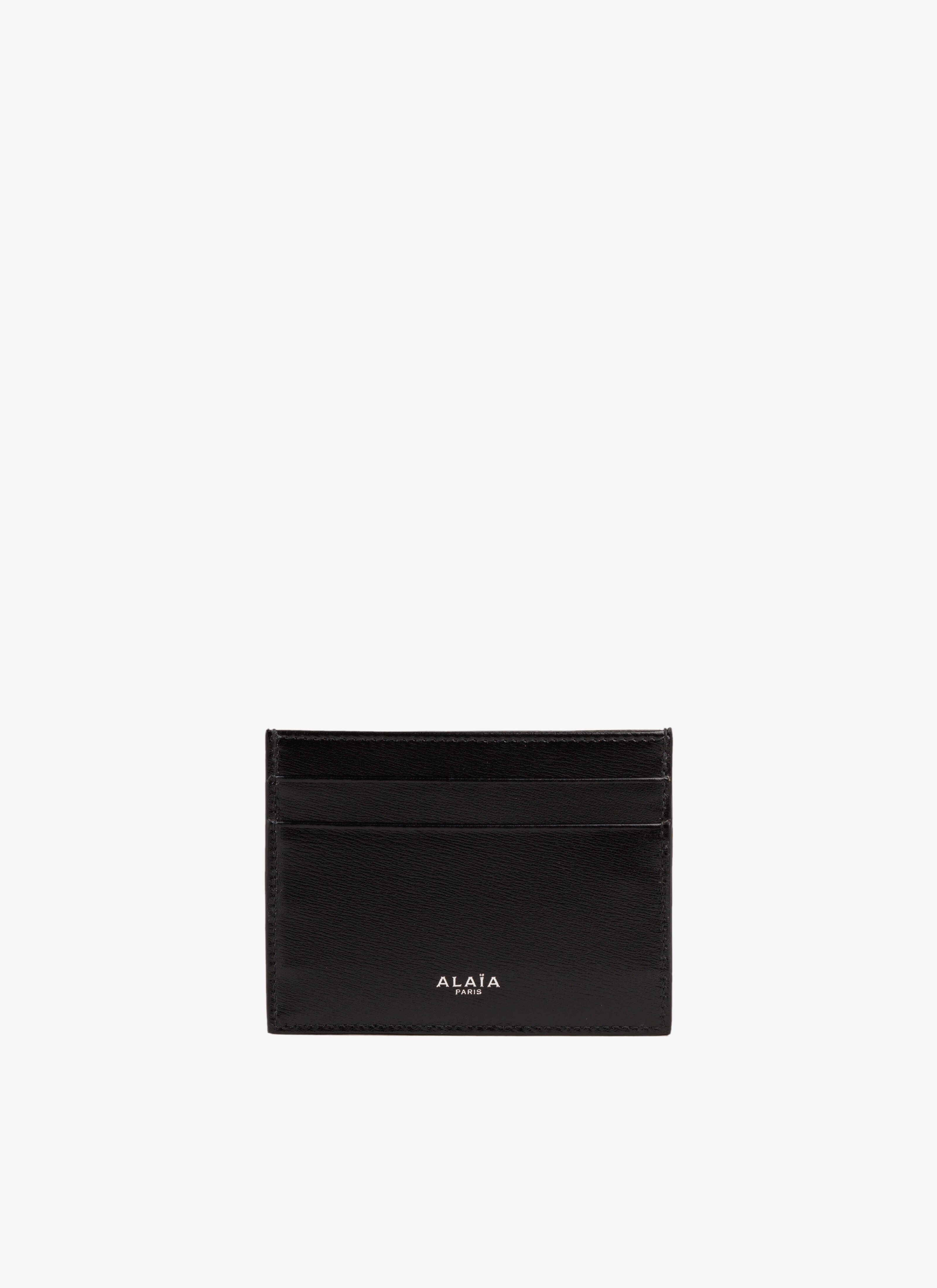 ALAÏA BLACK OPENWORK LOGO CARDHOLDER
