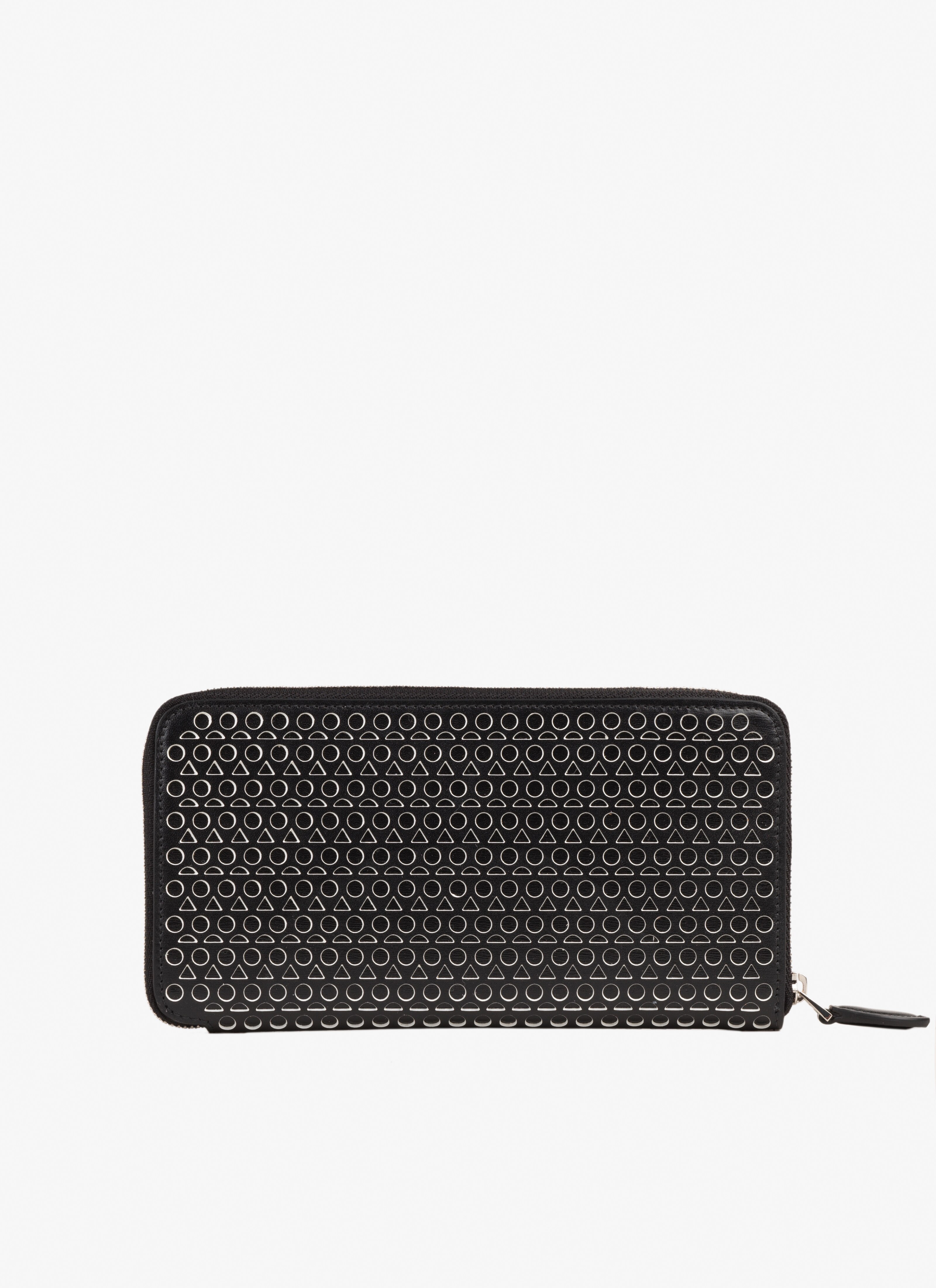 ALAÏA BLACK ZIPPED LEATHER WALLET
