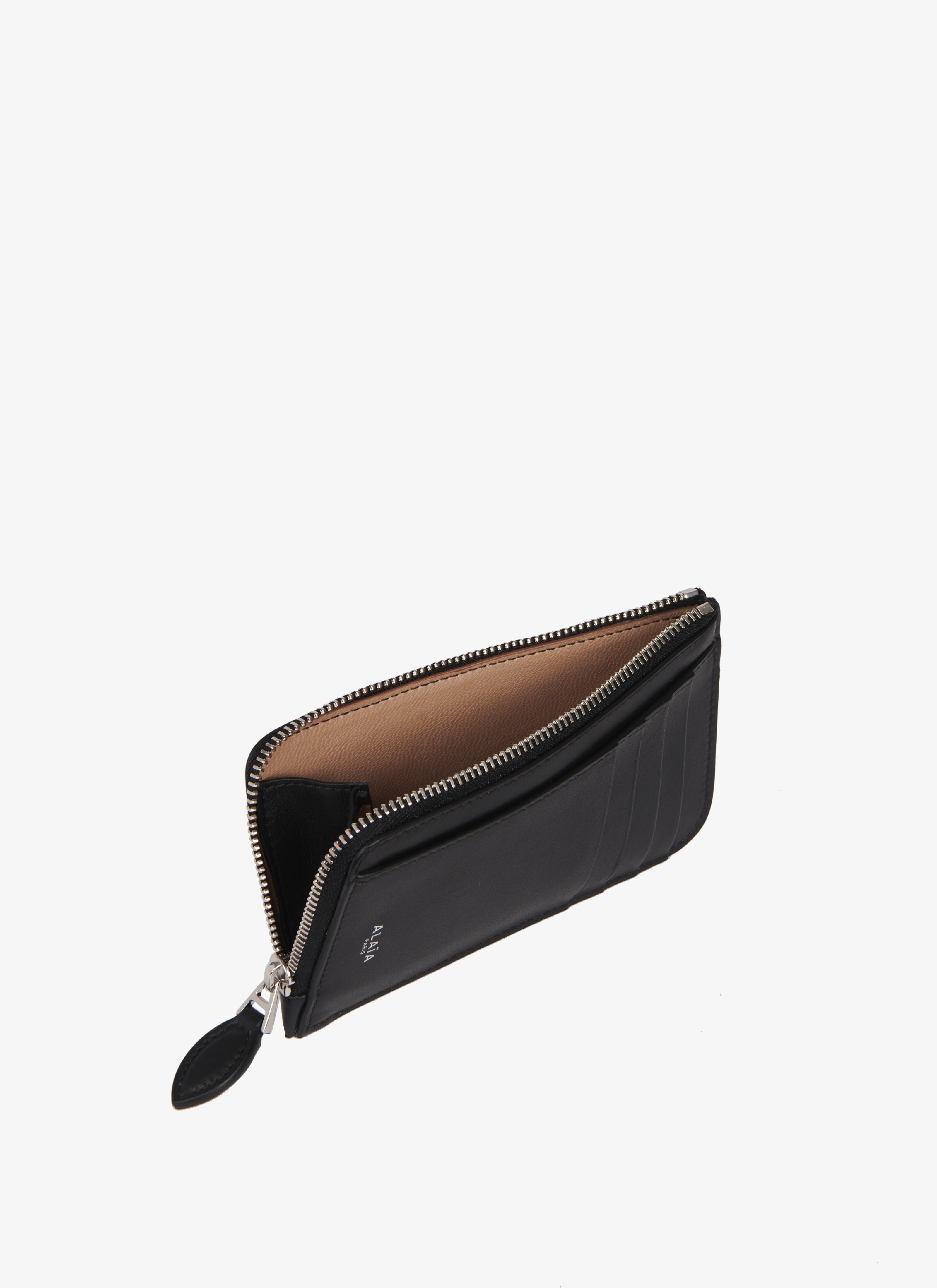 ALAÏA BLACK SMALL ZIPPED WALLET
