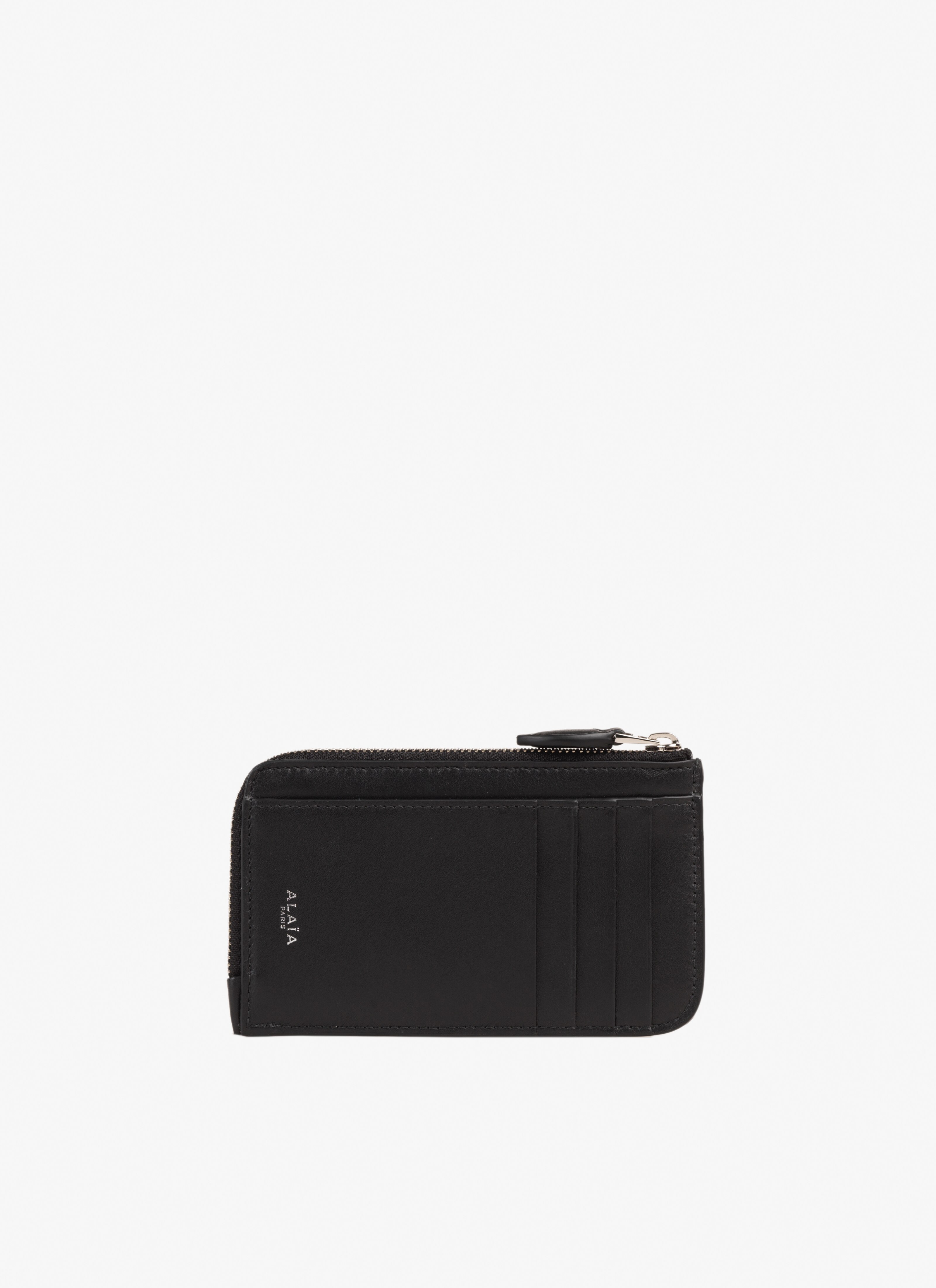 ALAÏA BLACK SMALL ZIPPED WALLET
