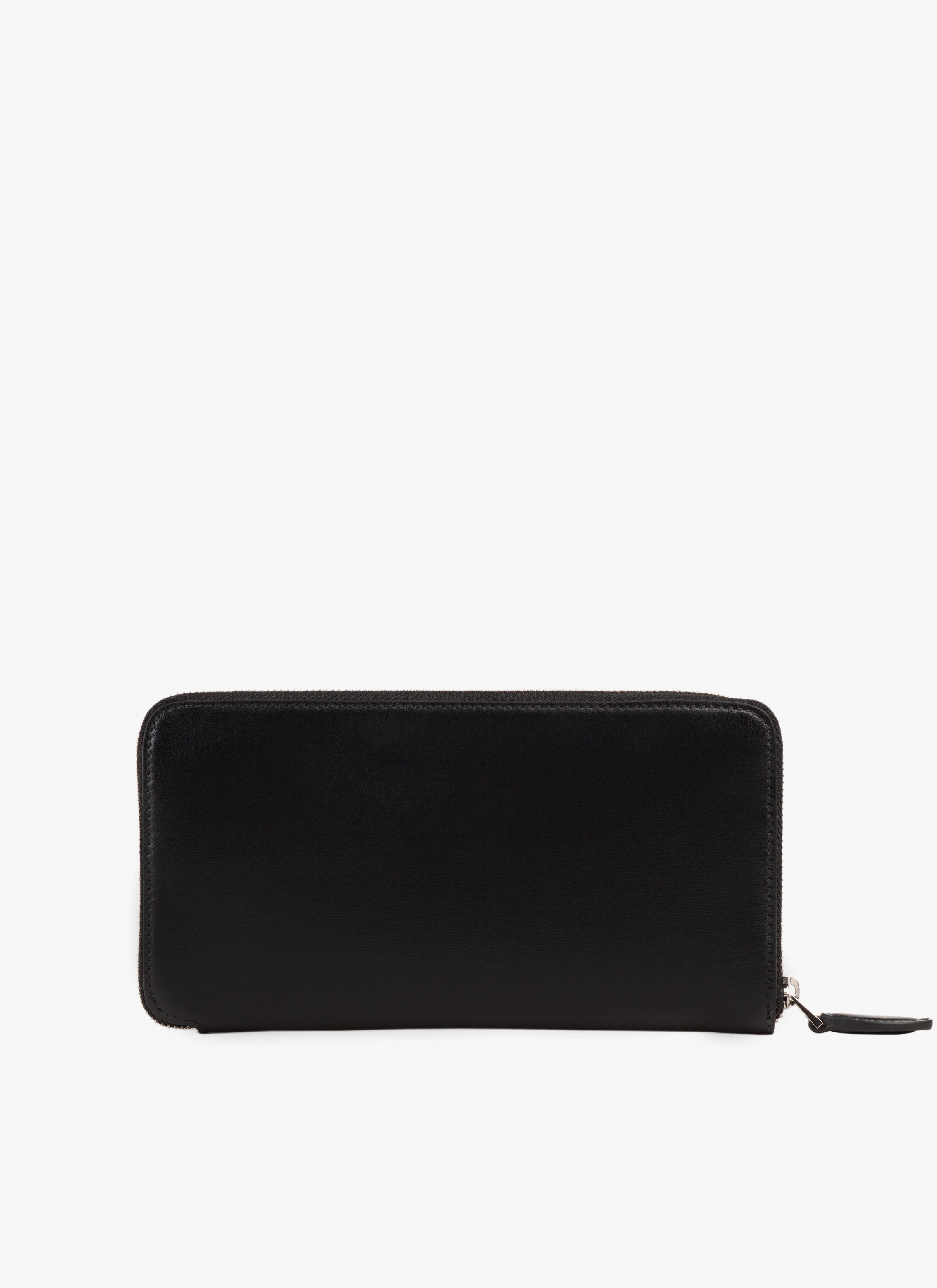 ALAÏA BLACK ZIPPED LEATHER WALLET
