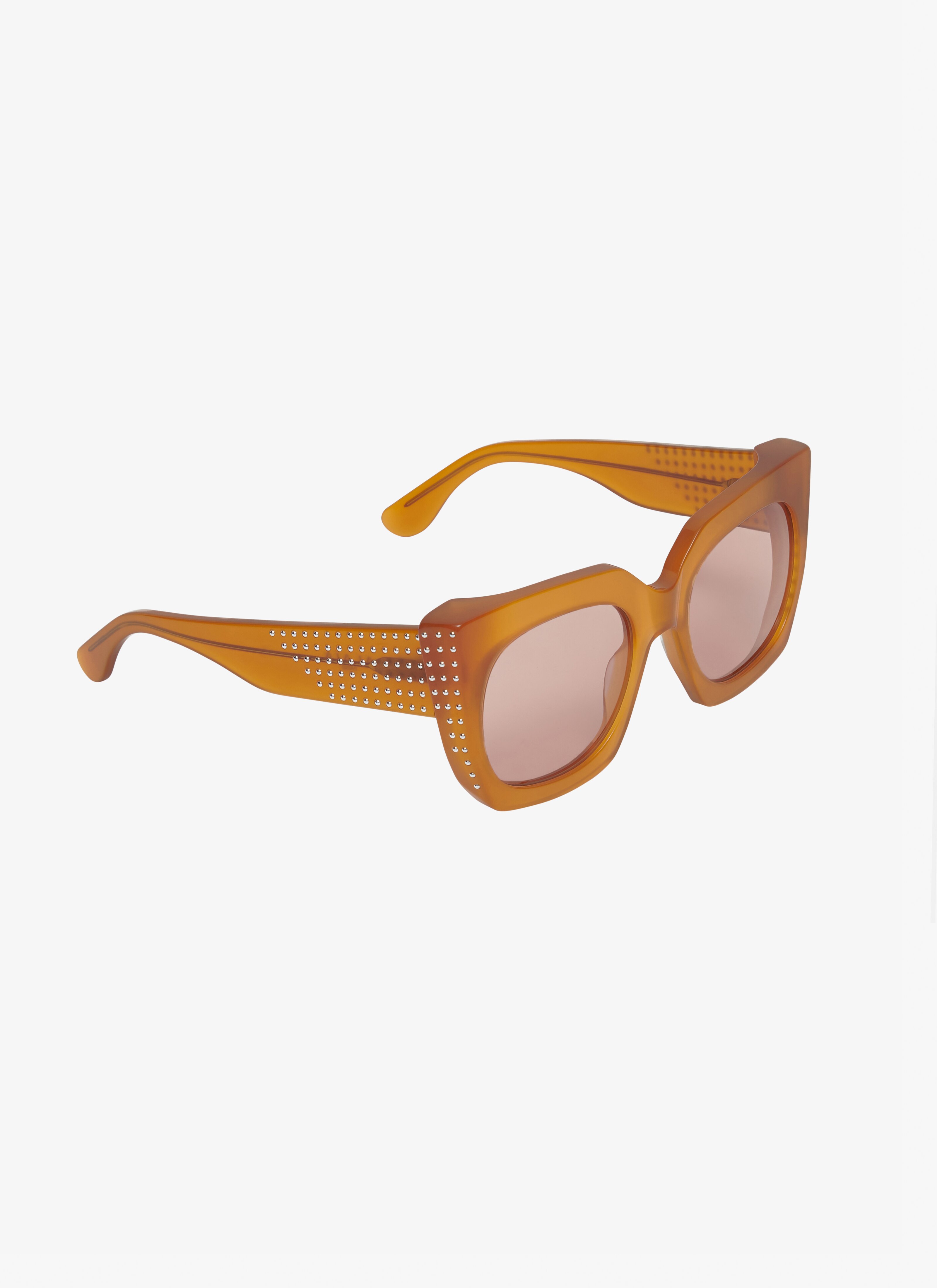 ALAÏA BEIGE SQUARED SUNGLASSES