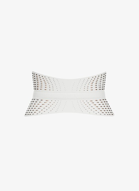 Neo Bustier belt in optical perfo lux calfskin - maison-alaia.com