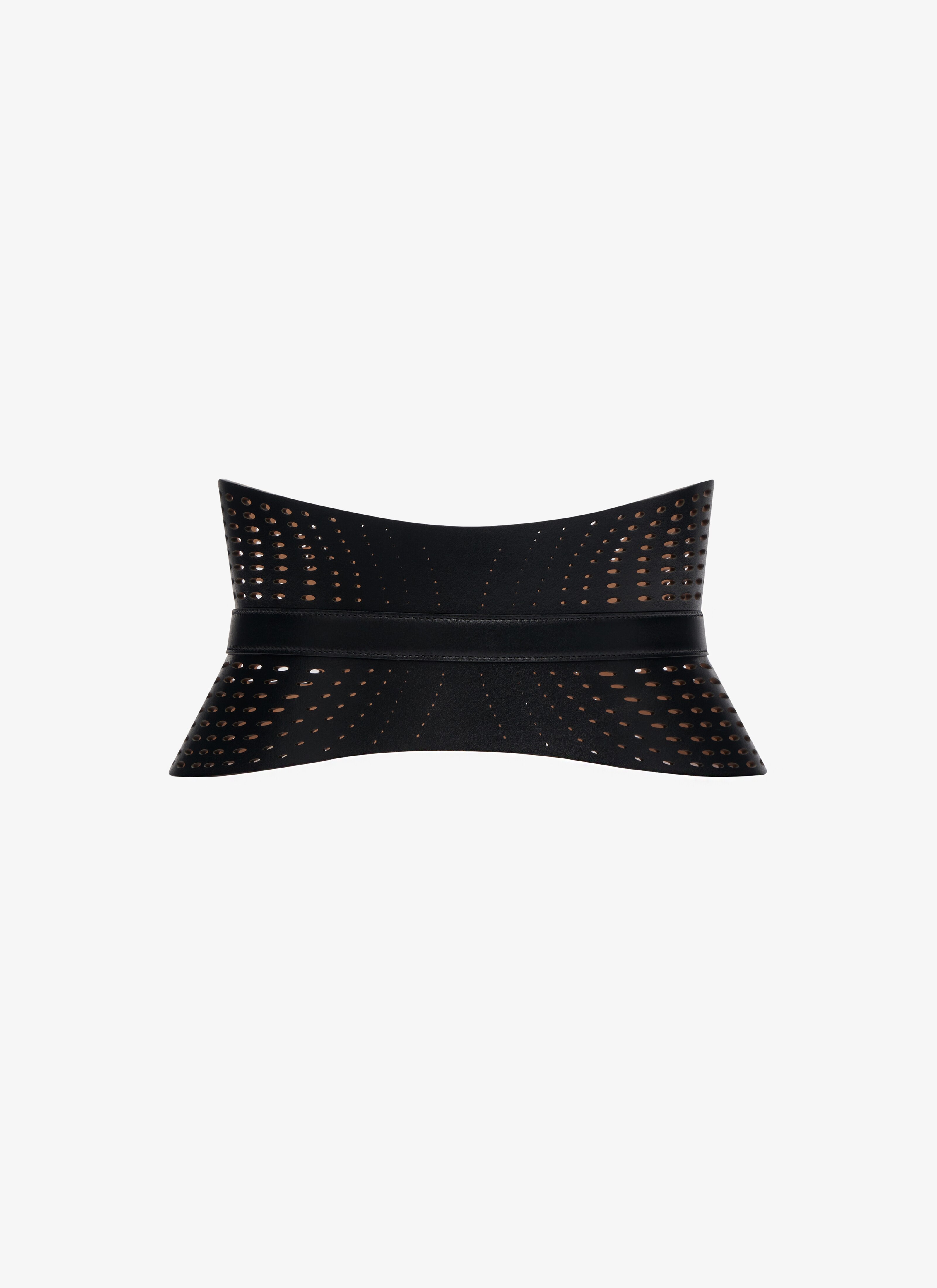 Neo Bustier Belt in optical perfo lux calfskin - maison-alaia.com