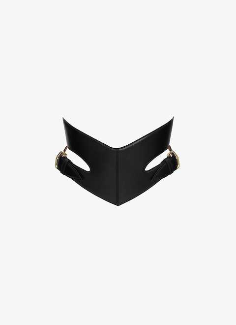 럭스 송아지 가죽 크로스 벨트 - maison-alaia.com