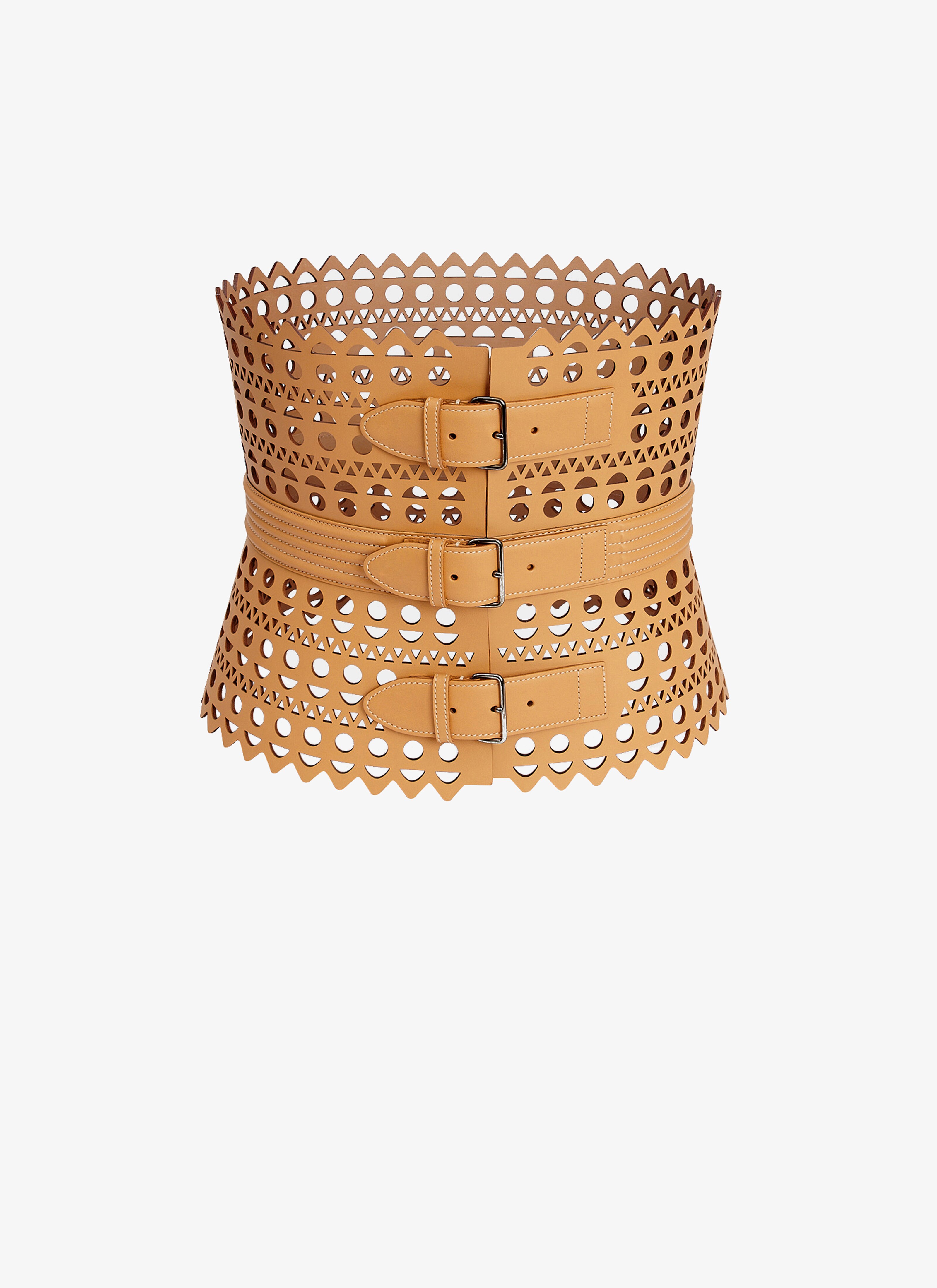 Large corset belt in vienne lux calfskin - maison-alaia.com