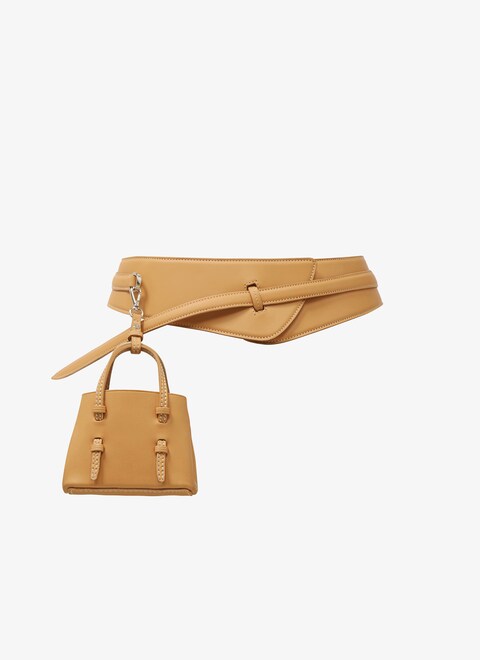 Mini Mina Belt in soft natural calfskin - maison-alaia.com