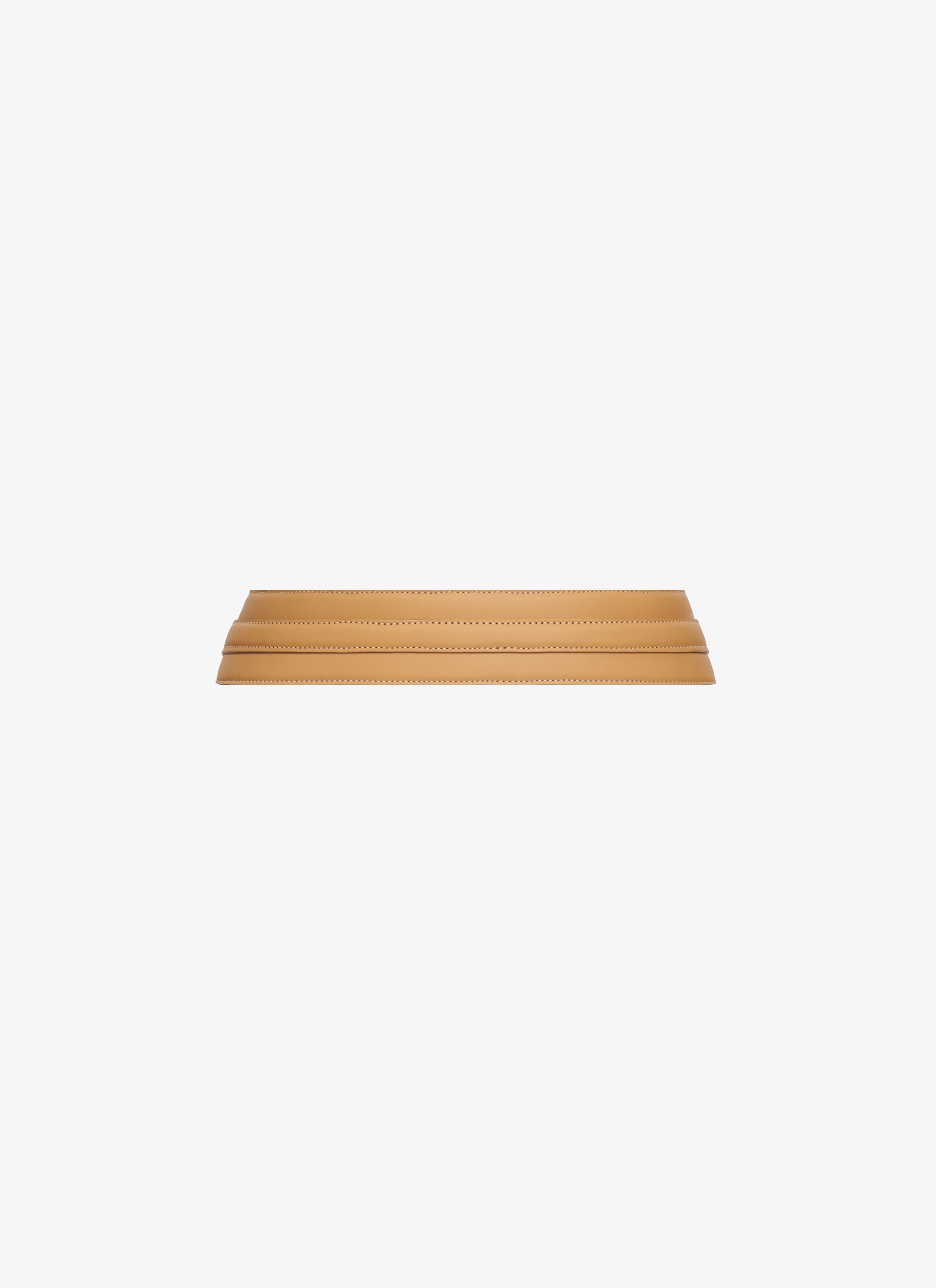 ALAÏA BEIGE MINI MINA BELT IN SOFT NATURAL CALFSKIN