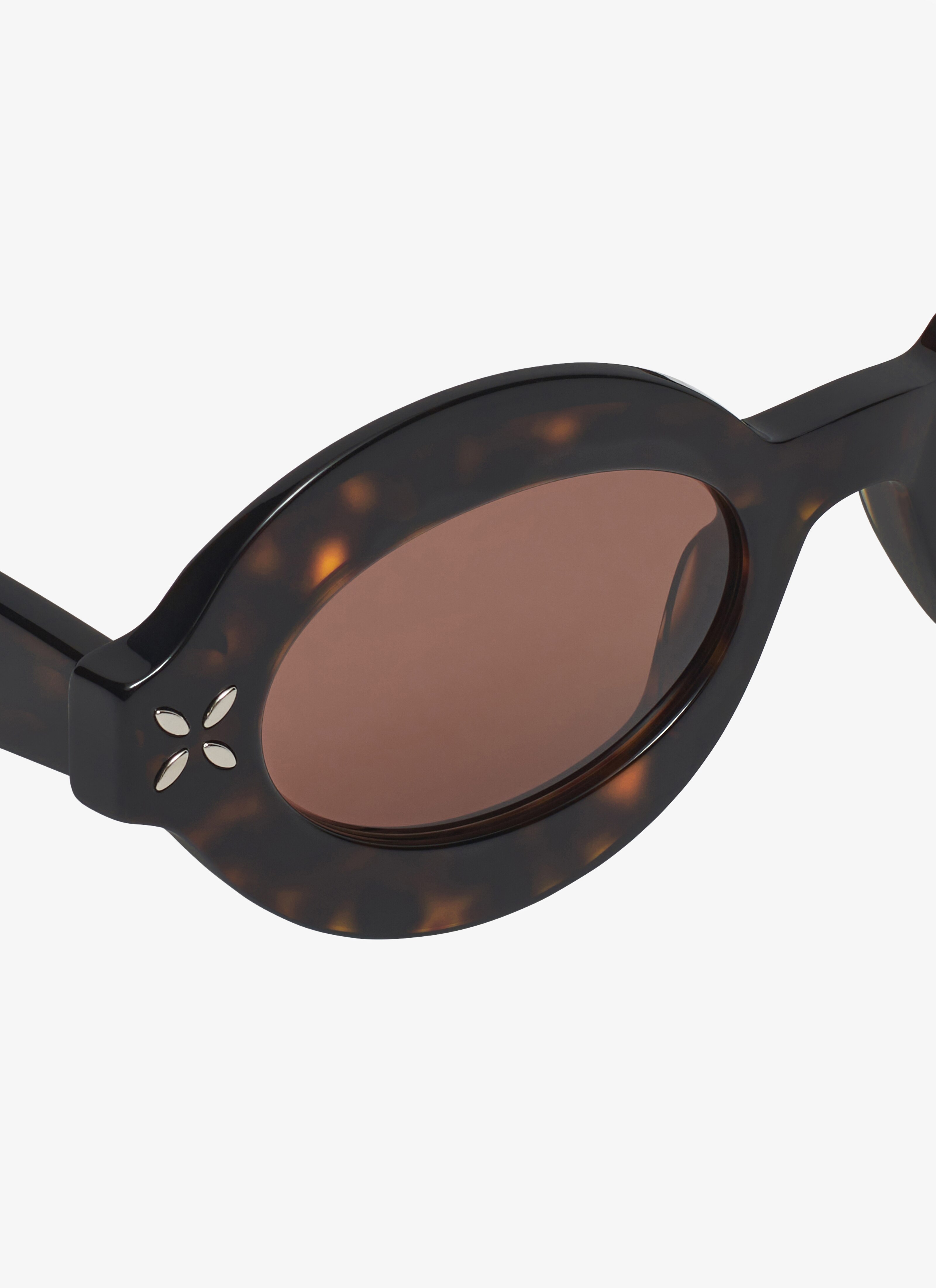 Oval sunglasses in acetate - maison-alaia.com
