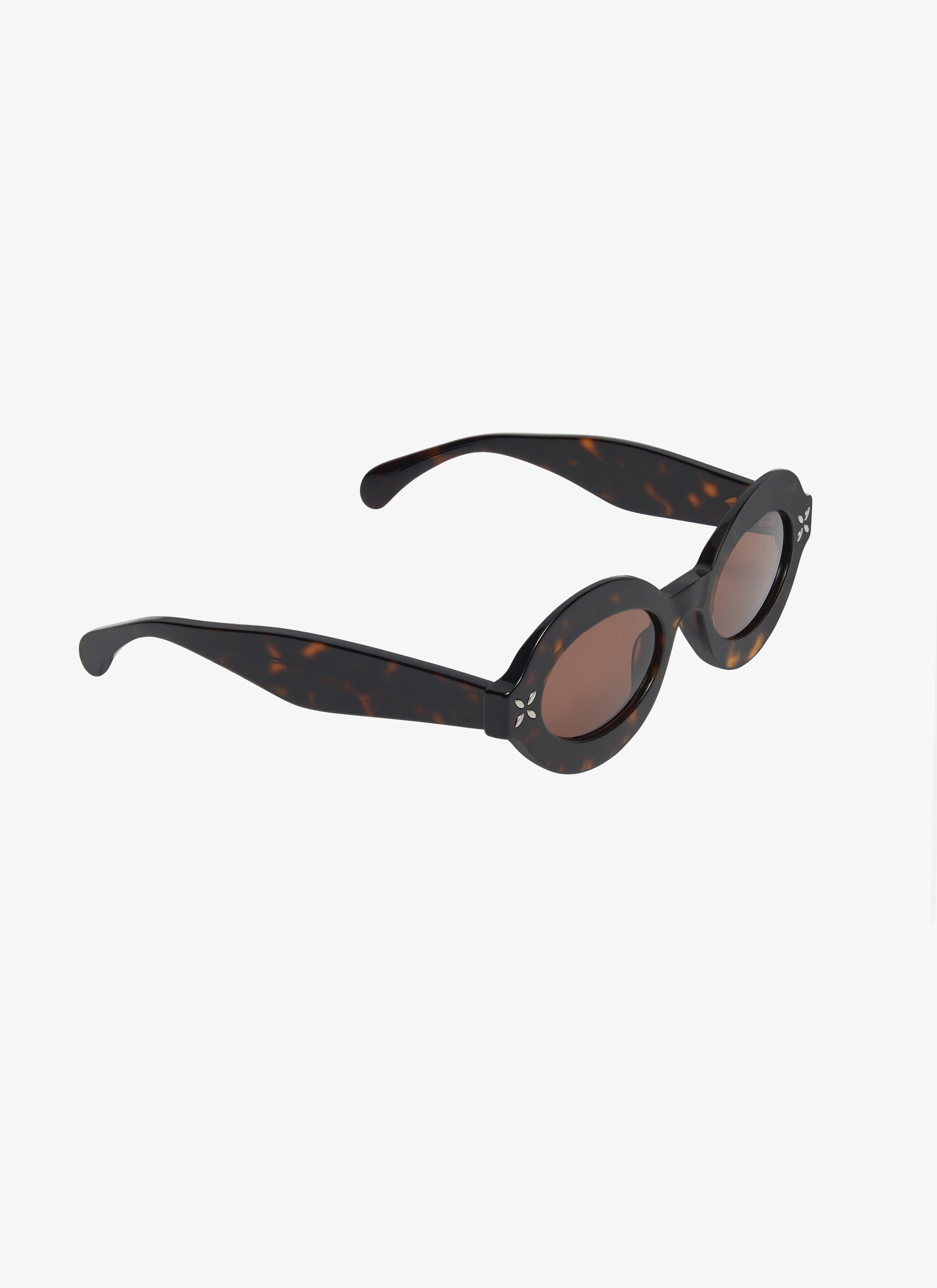 ALAÏA BROWN OVAL SUNGLASSES