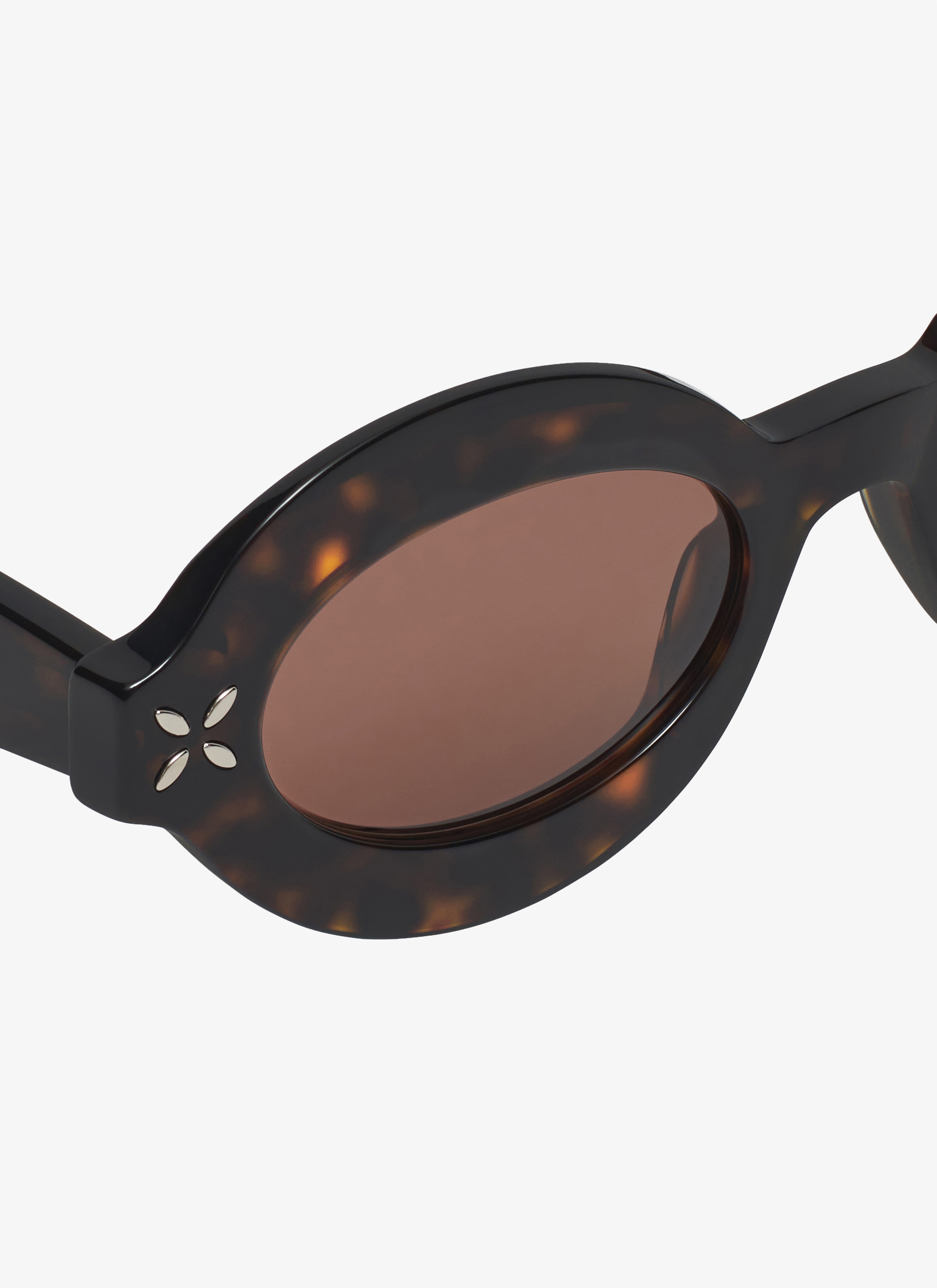 ALAÏA BROWN OVAL SUNGLASSES