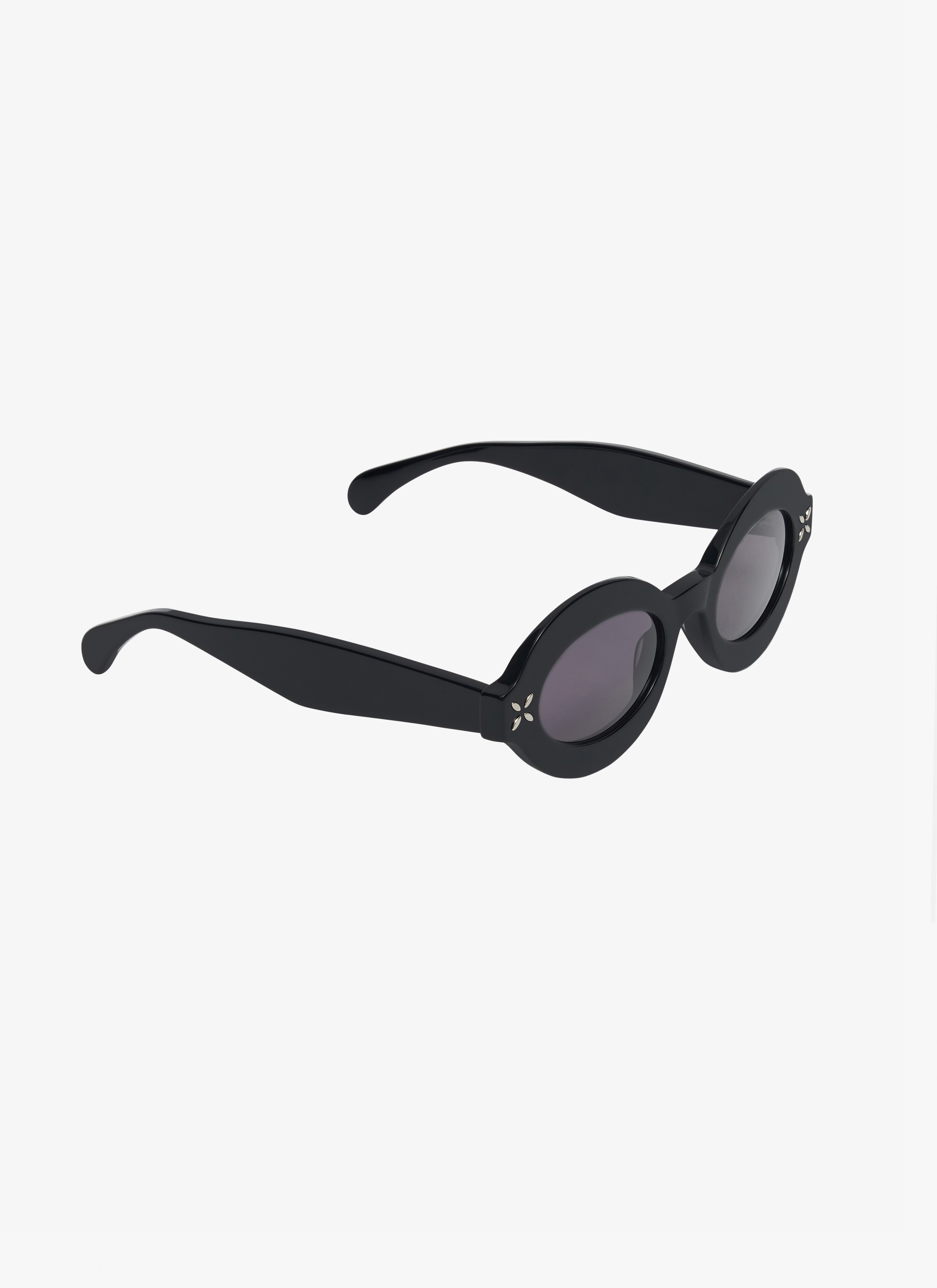ALAÏA BLACK OVAL SUNGLASSES