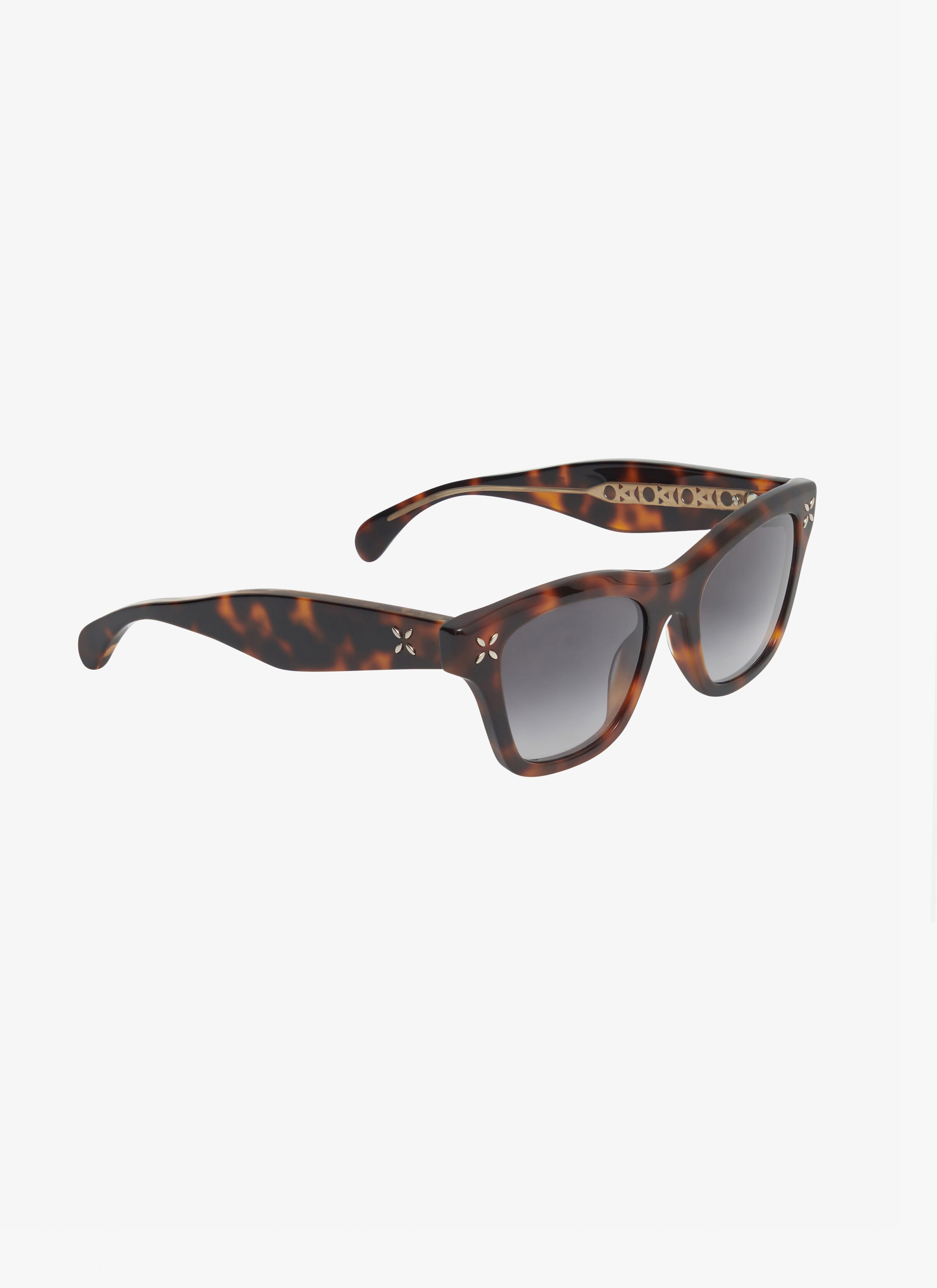 ALAÏA BROWN RECTANGULAR SUNGLASSES 
