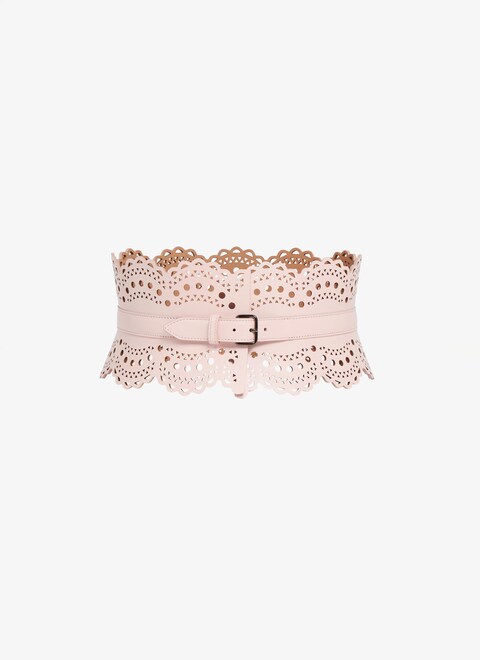 비엔 웨이브 송아지 가죽 뷔스티에 벨트 - maison-alaia.com