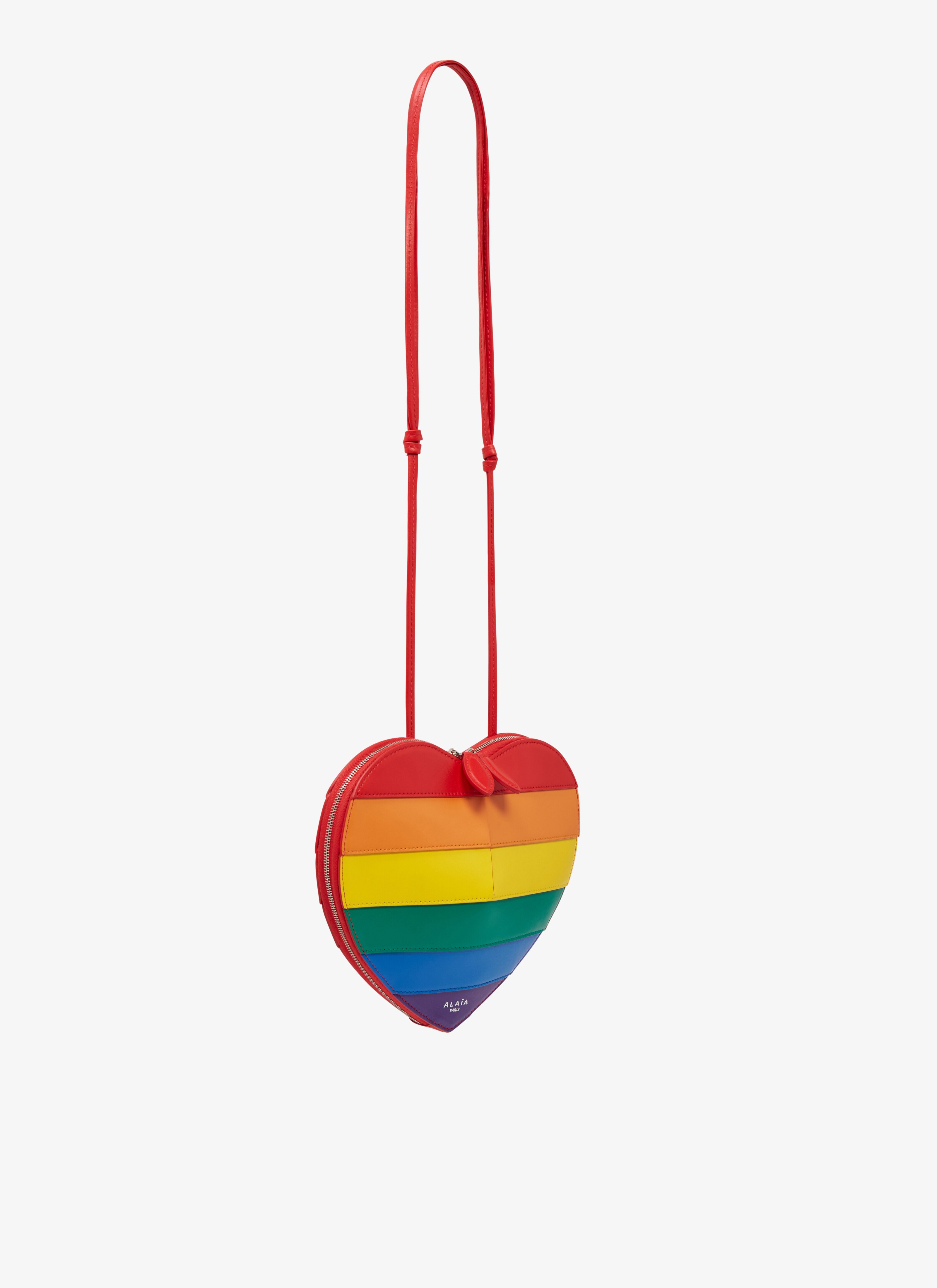 ALAÏA MULTICOLOUR LE CŒUR BAG IN CALFSKIN