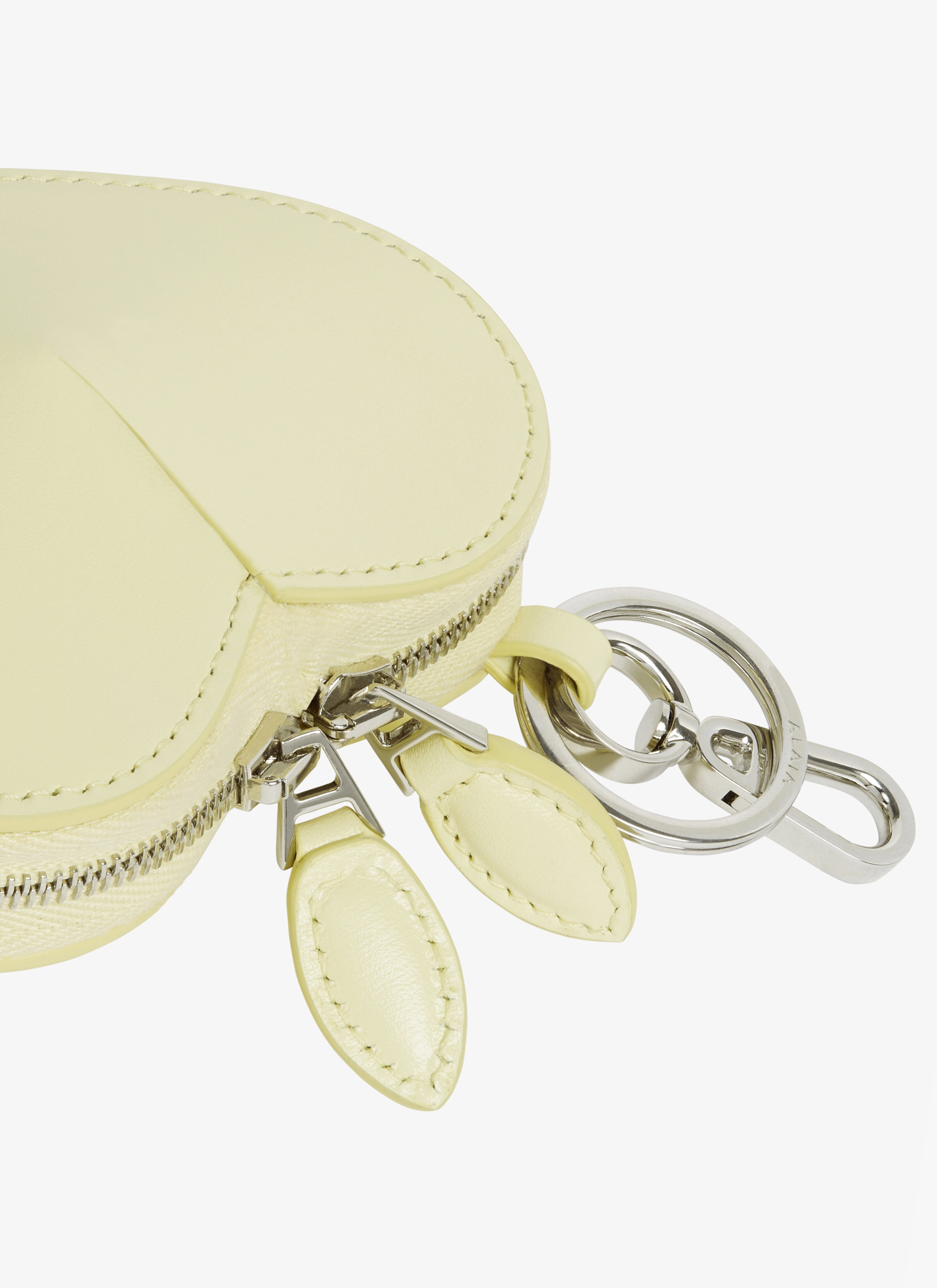 ALAÏA YELLOW LE CŒUR COIN PURSE IN CALFSKIN