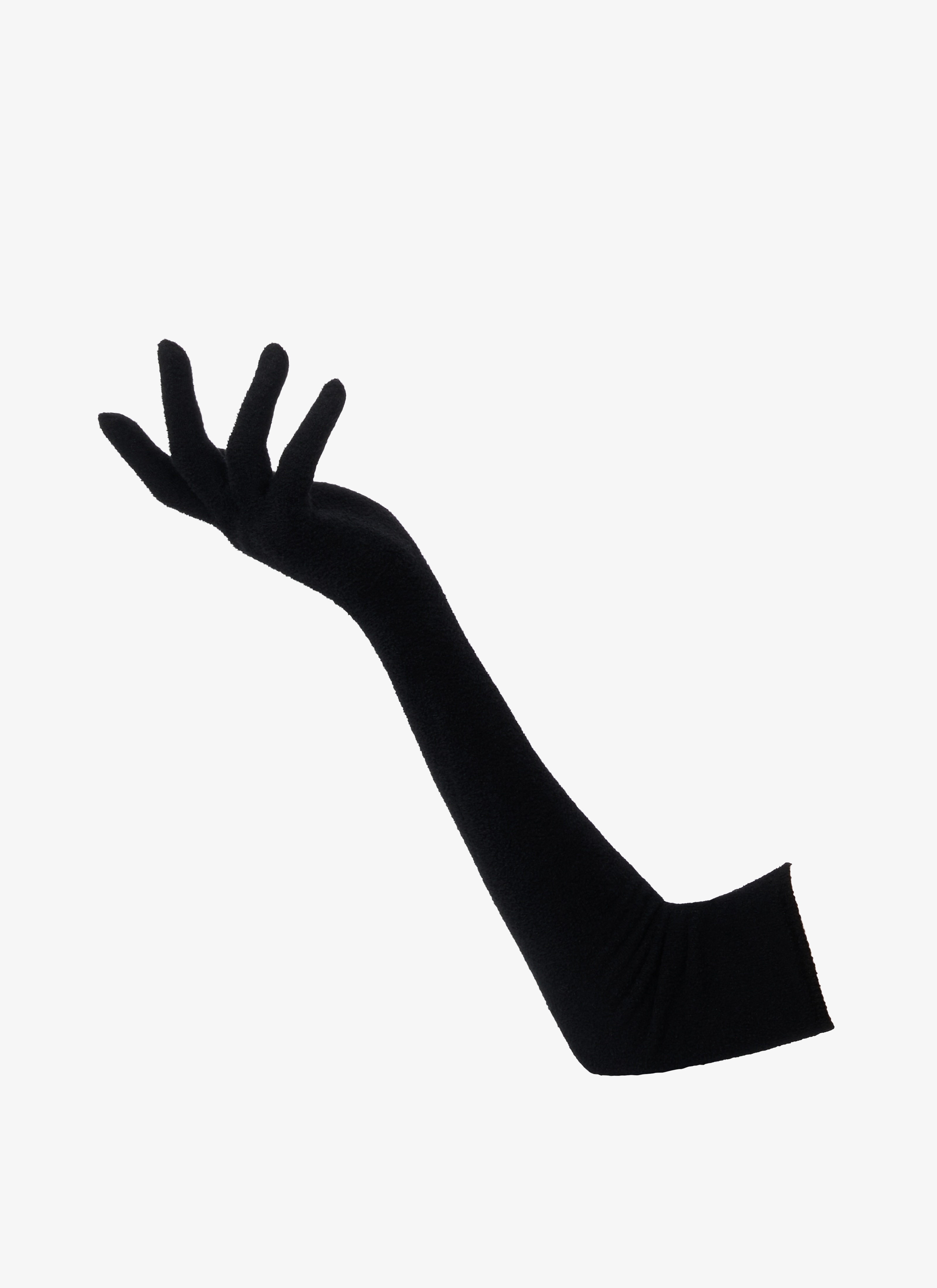 ALAÏA BLACK SHINY VELVET GLOVES