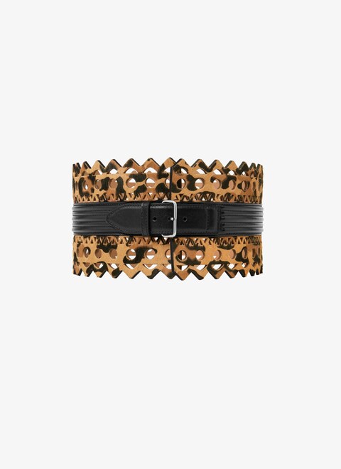비엔 웨이브 송아지 가죽 스몰 코르셋 벨트 - maison-alaia.com
