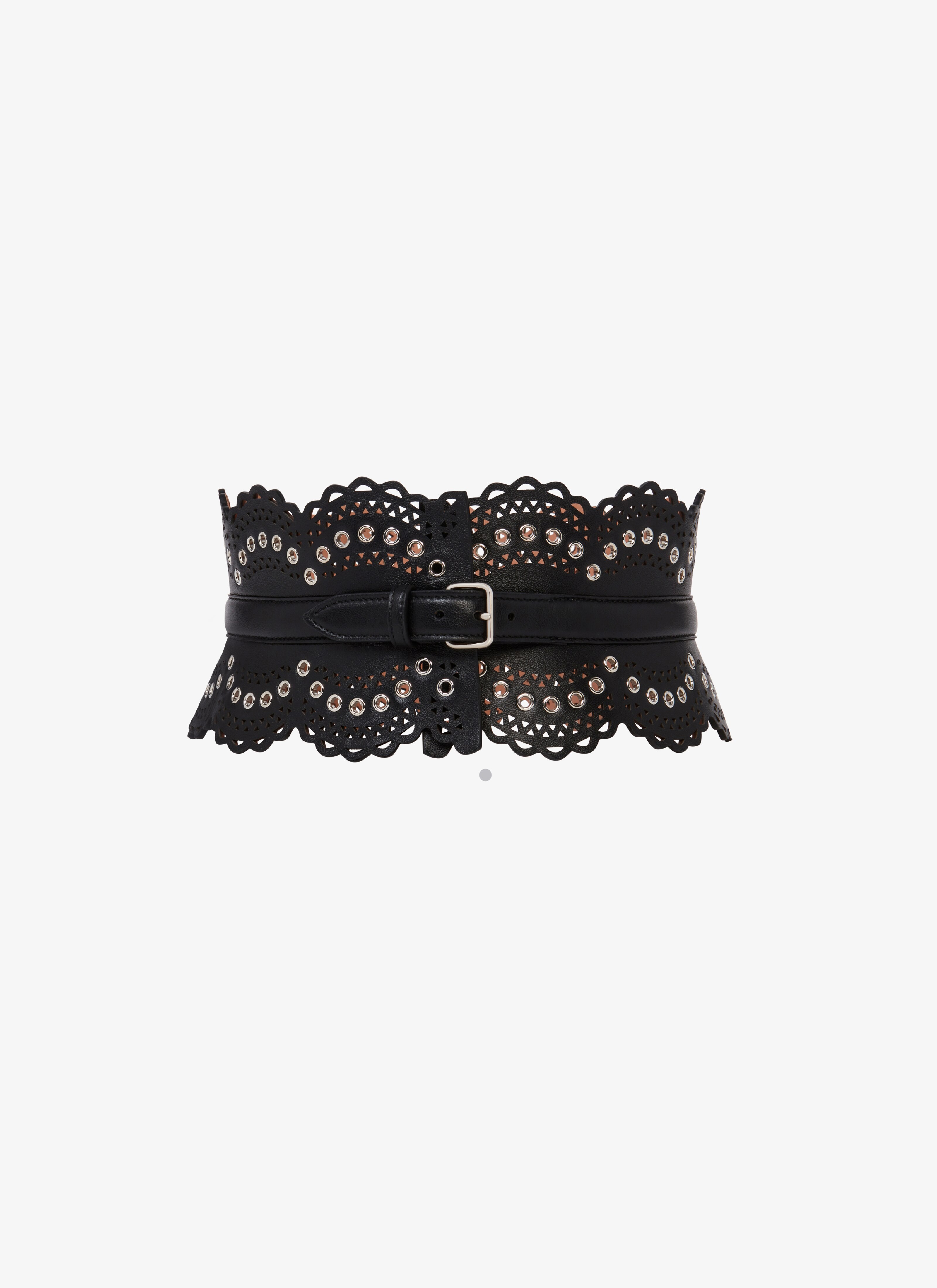BUSTIER BELT IN VIENNE WAVE  CALFSKIN maison-alaia.com