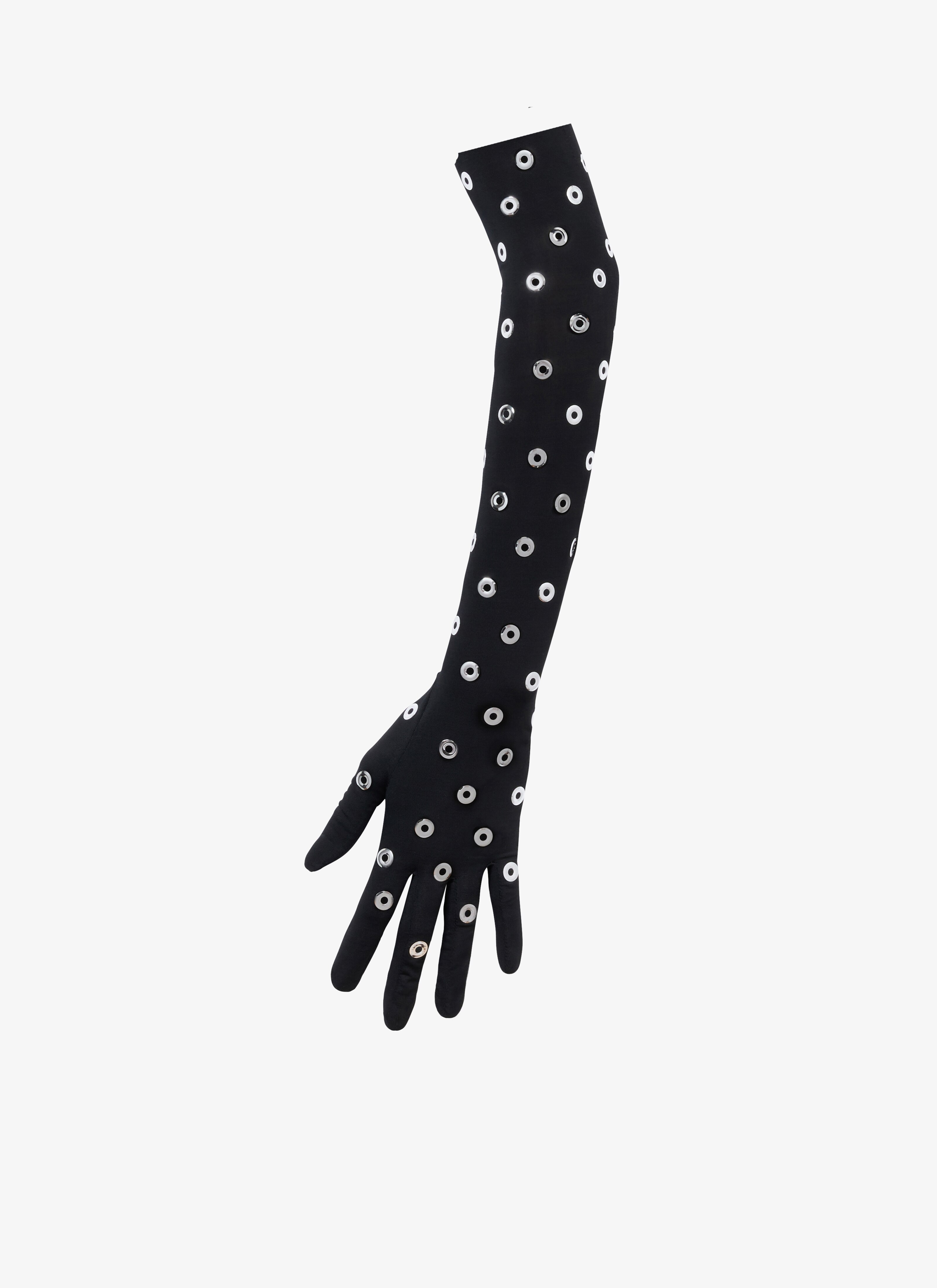 Eyelet jersey gloves - maison-alaia.com