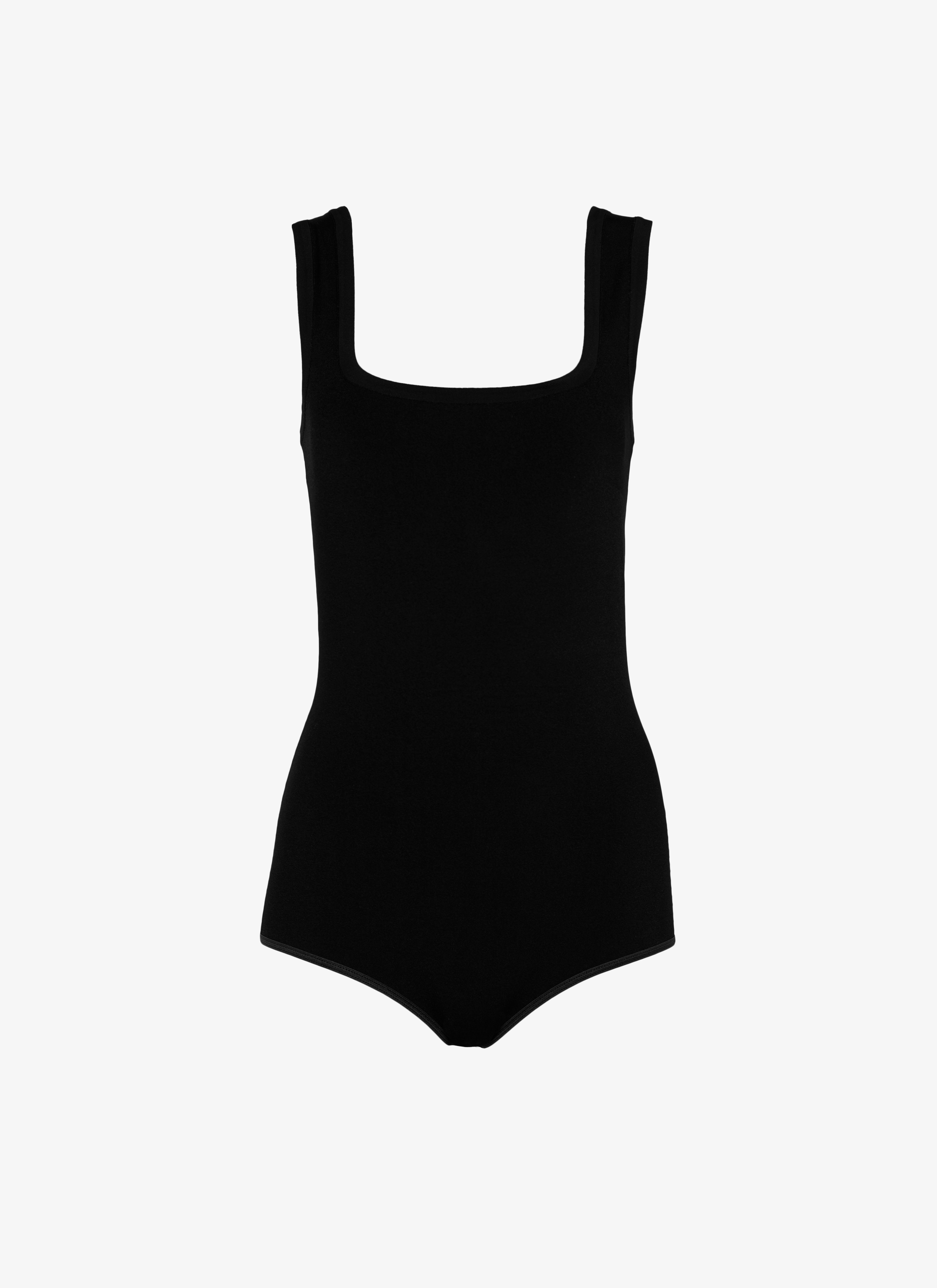 ALAÏA BLACK SLEEVELESS BODYSUIT