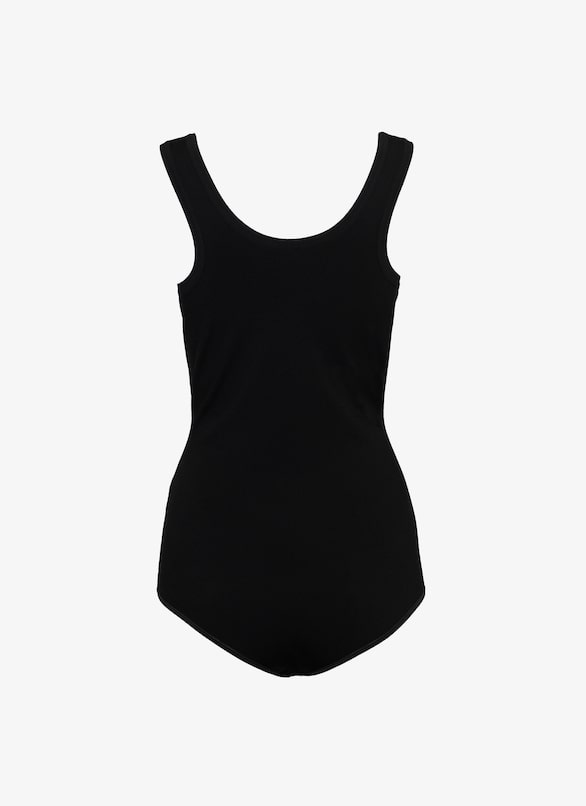SLEEVELESS SCOOP-NECK BODYSUIT ALAÏA BLACK SLEEVELESS SCOOP-NECK BODYSUIT