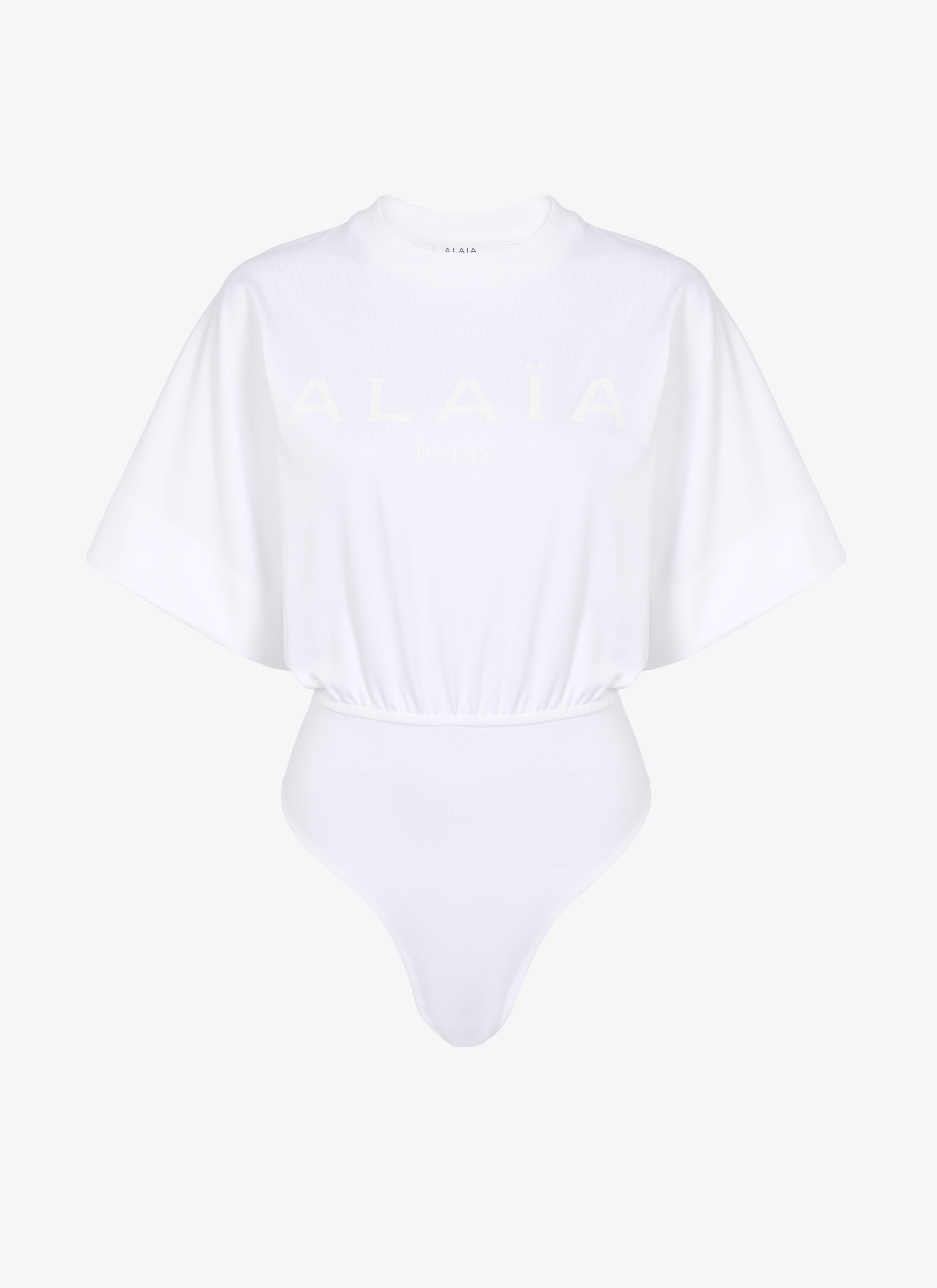 ALAÏA Women's T SHIRT BODYSUIT PRINTED ALAÏA LOGO | ALAÏA MD