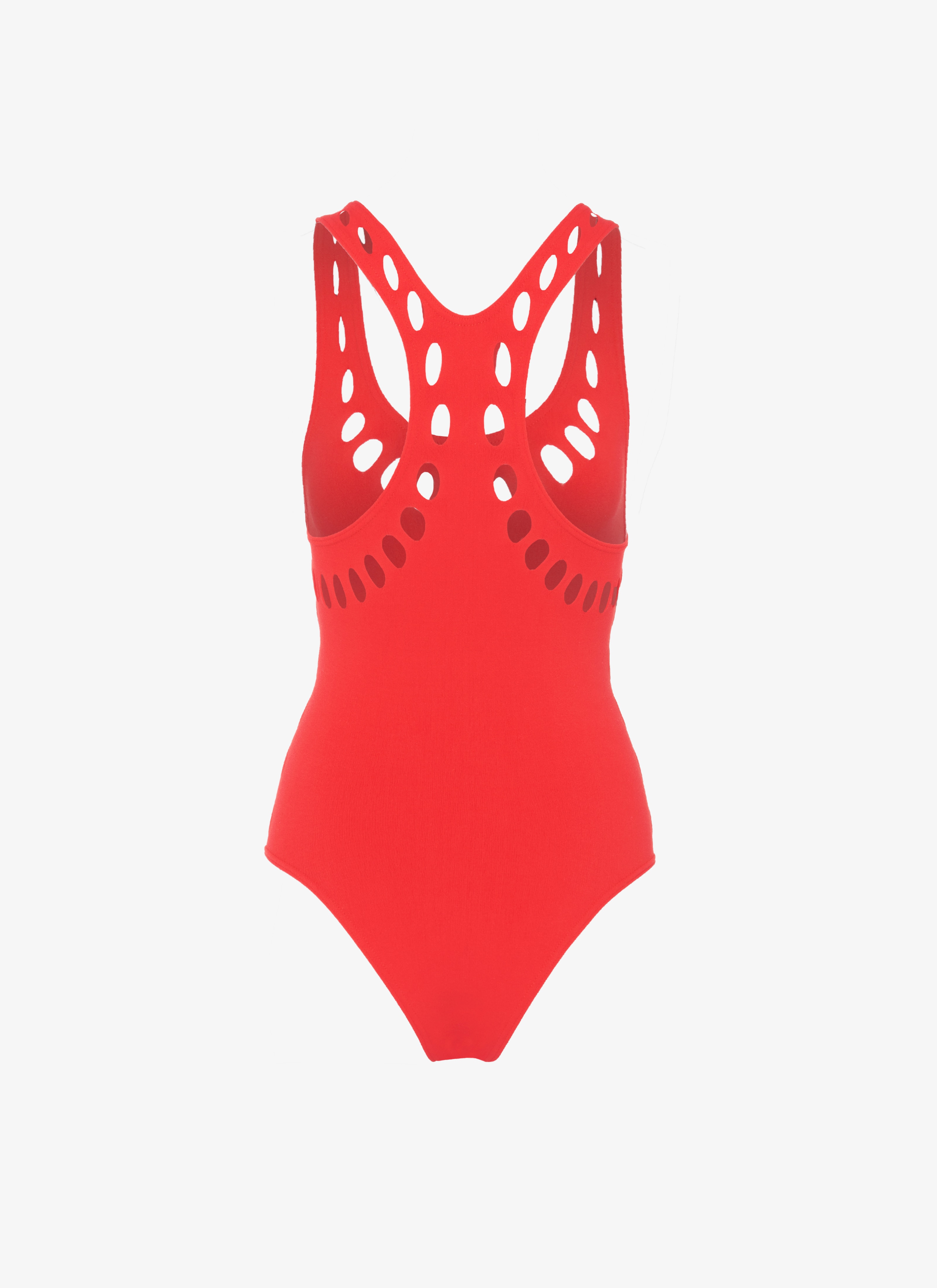 ALAÏA SCARLET ONE-PIECE SEAMLESS SWIMSUIT