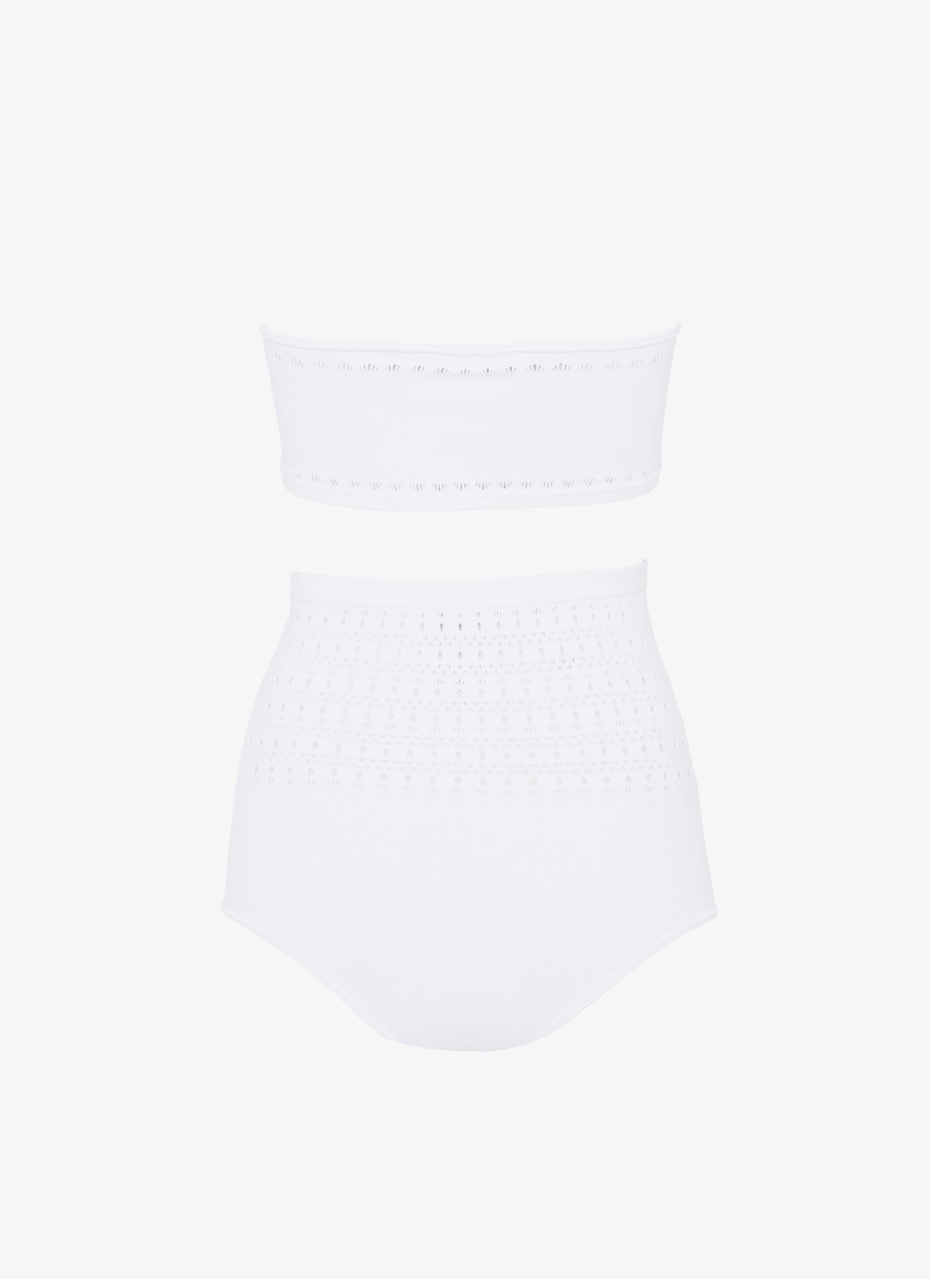 ALAÏA OPTIC WHITE BIKINI SEAMLESS SWIMSUIT