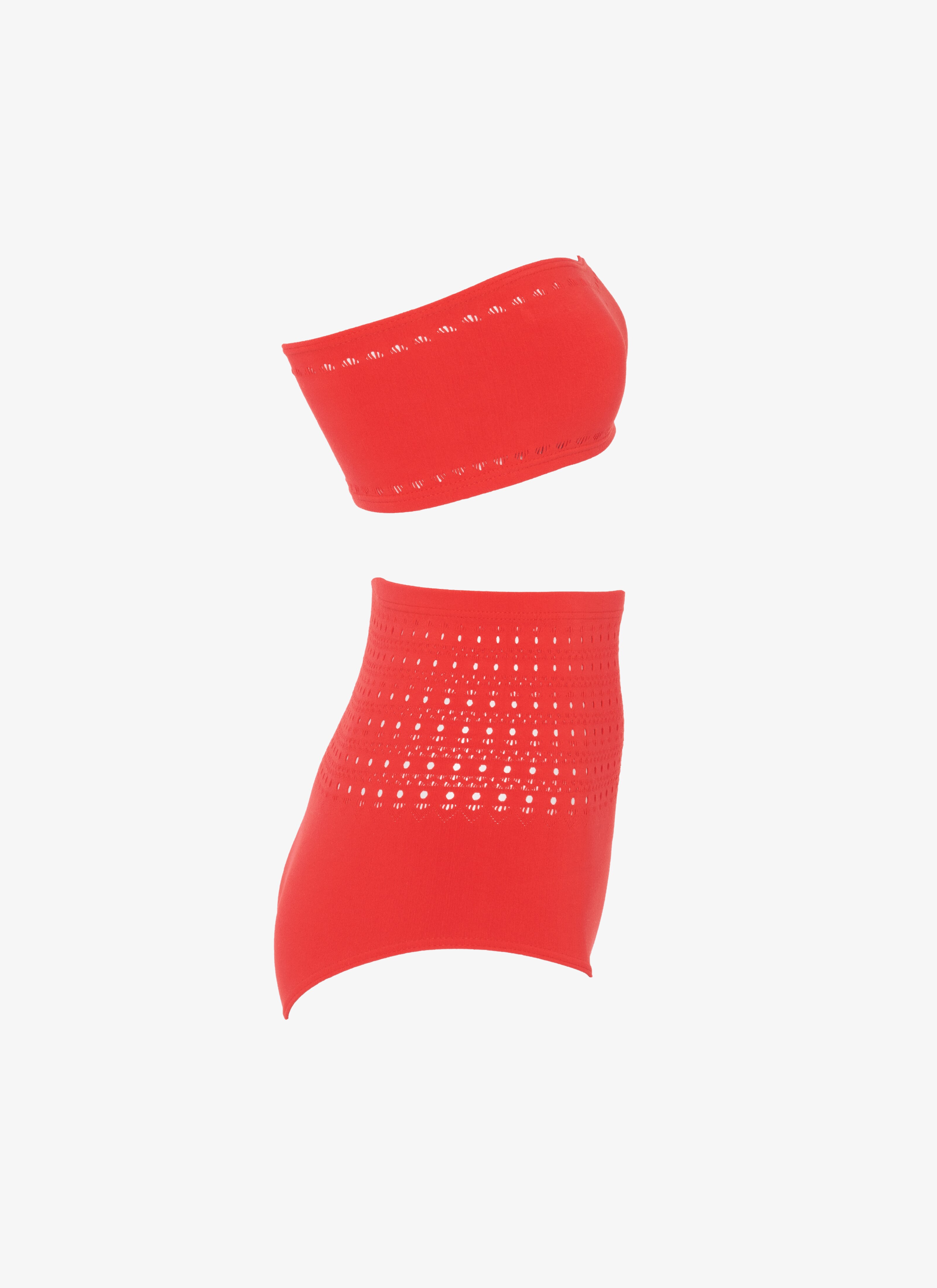 ALAÏA SCARLET BIKINI SEAMLESS SWIMSUIT