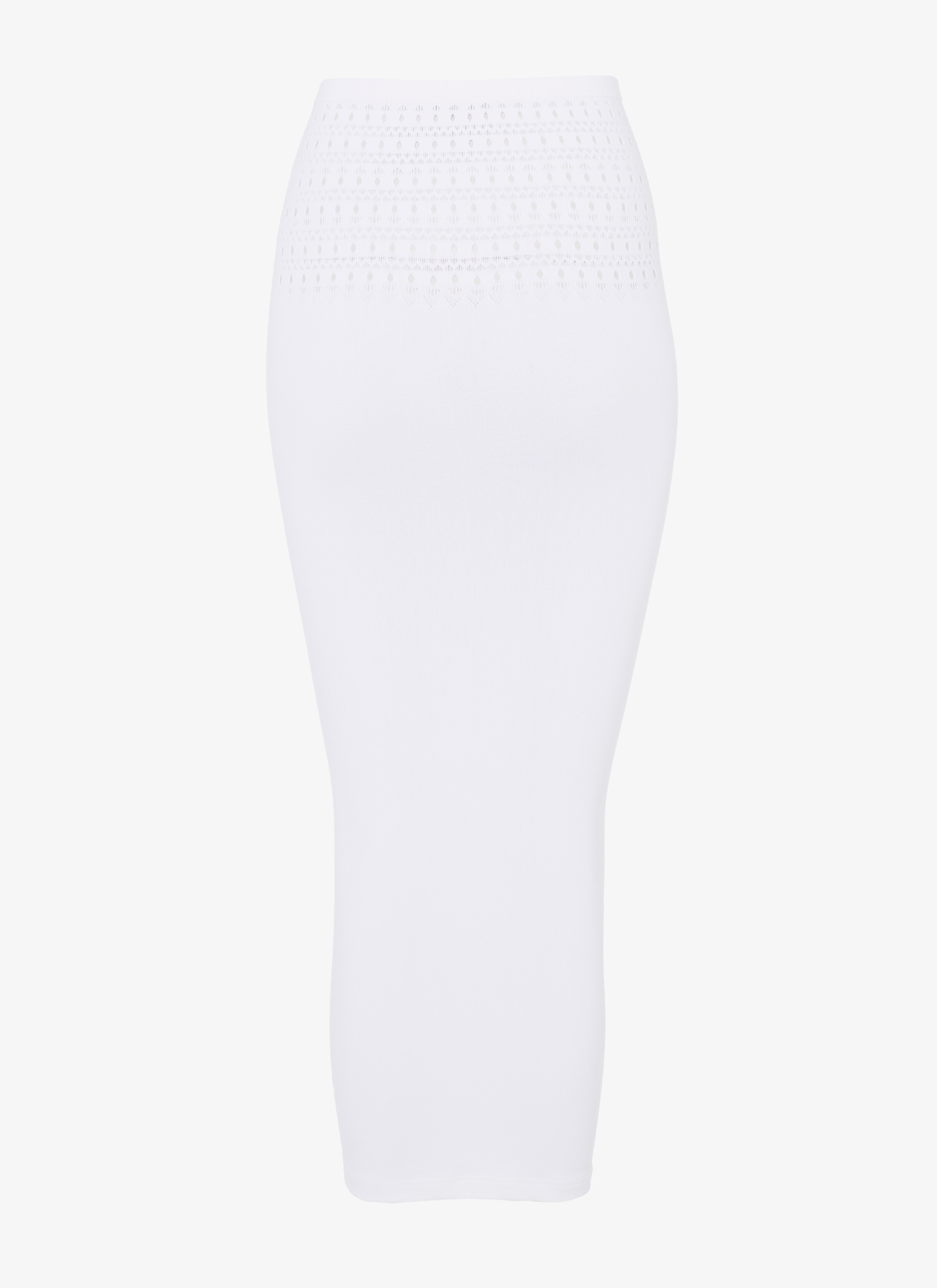 ALAÏA OPTIC WHITE SEAMLESS SWIMMING TUBE SKIRT
