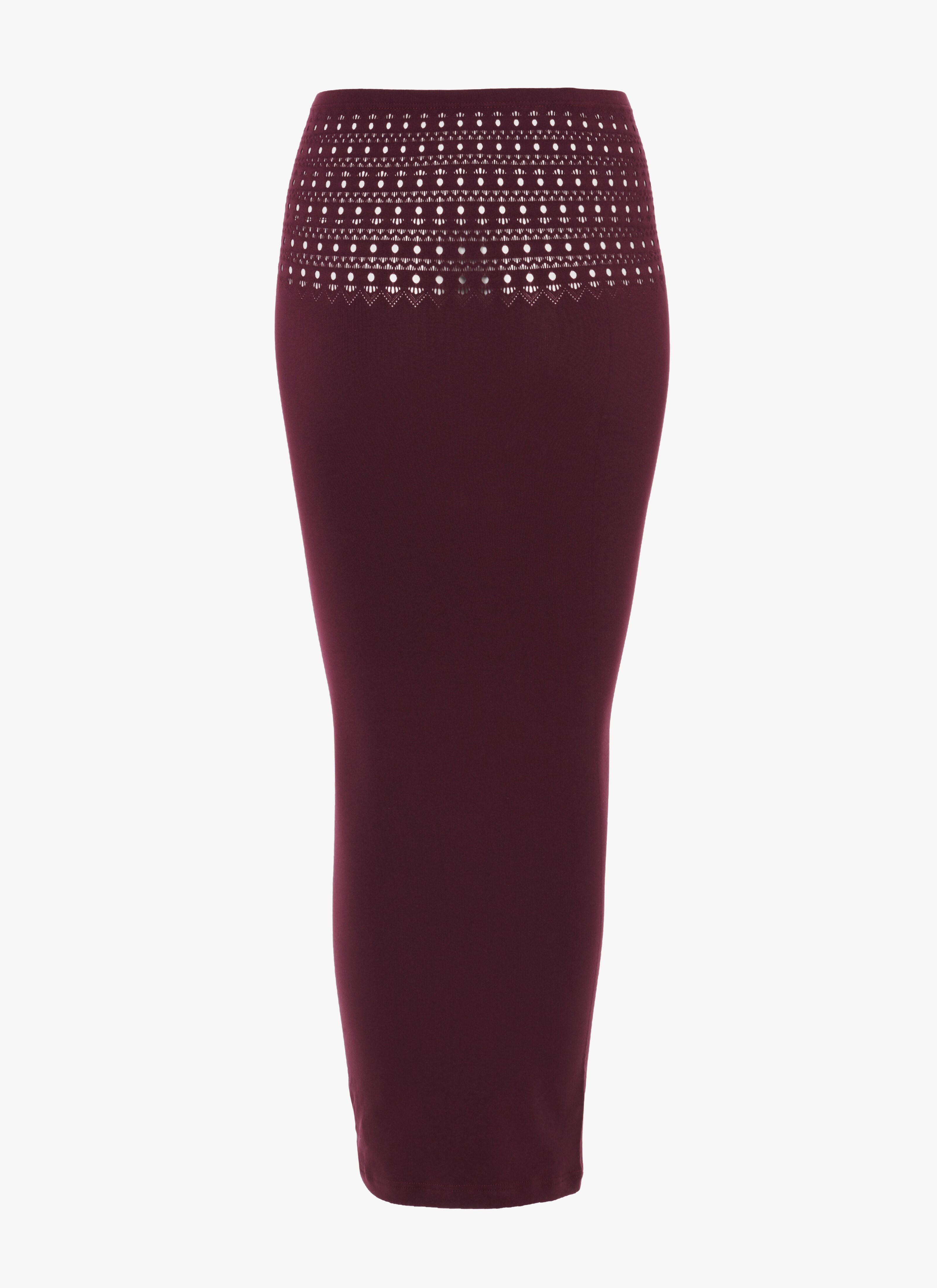 ALAÏA AUBERGINE SEAMLESS SWIMMING TUBE SKIRT