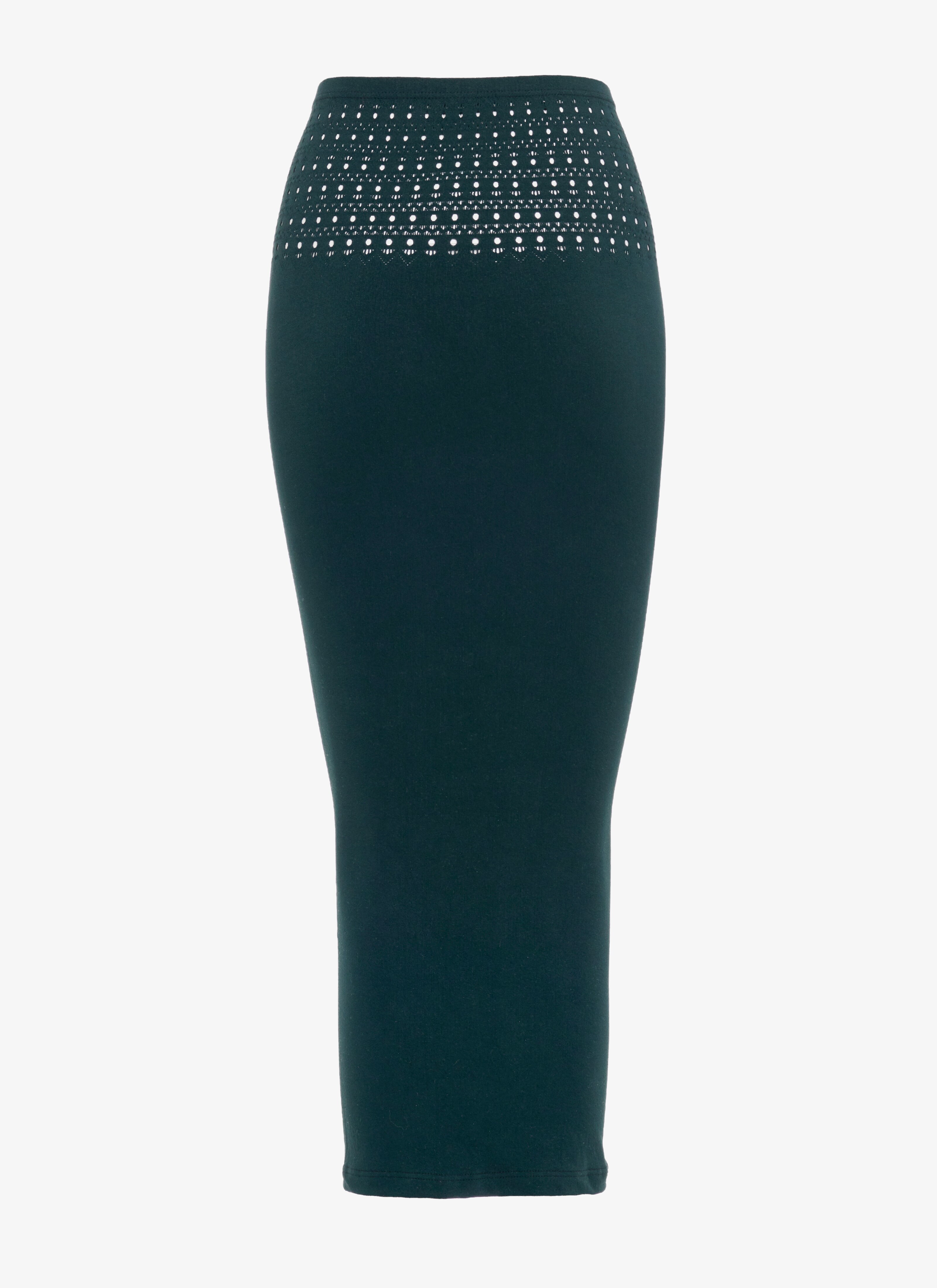 ALAÏA DARK GREEN SEAMLESS SWIMMING TUBE SKIRT