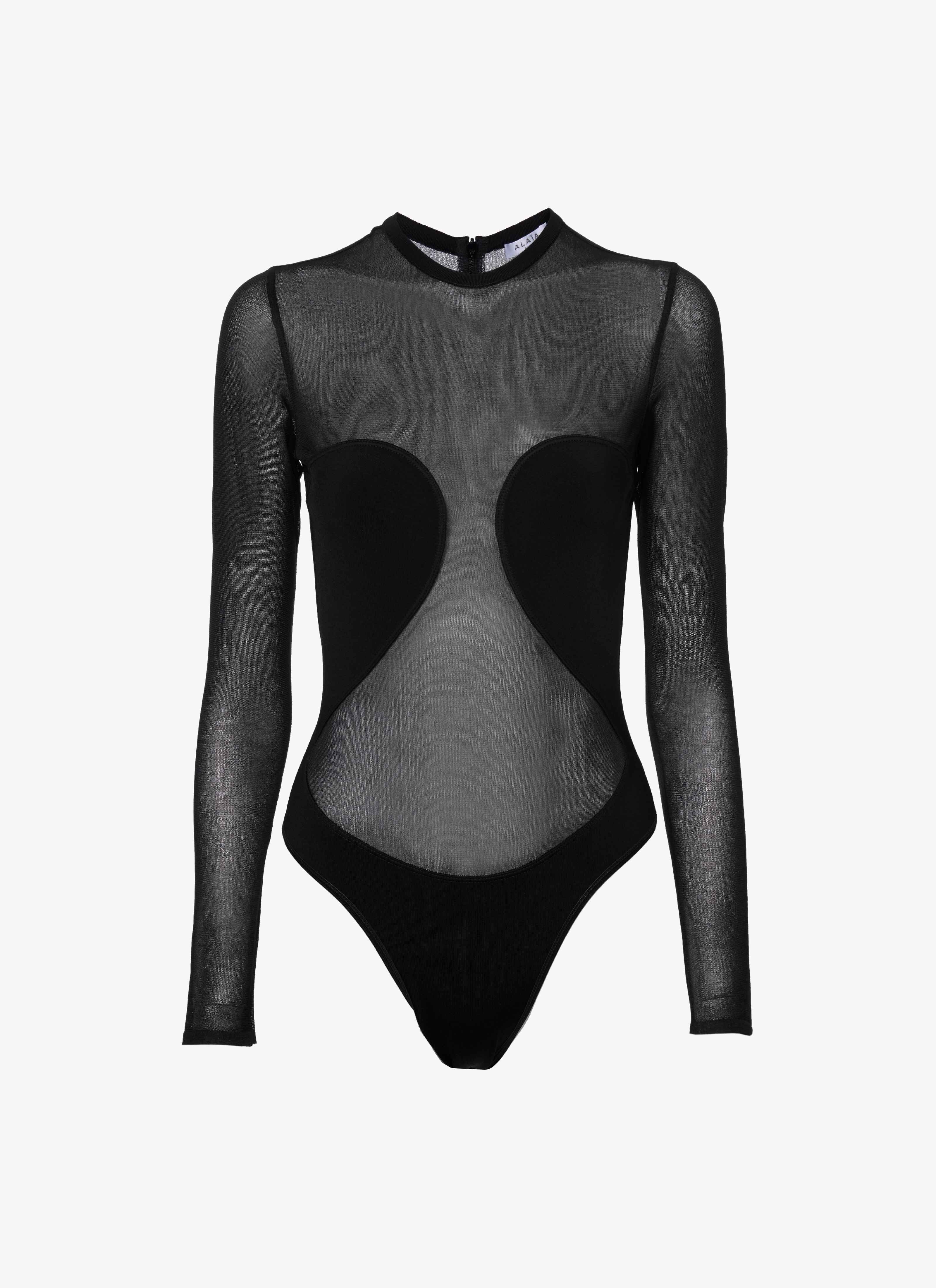 Black sheer full bodysuit Clearance