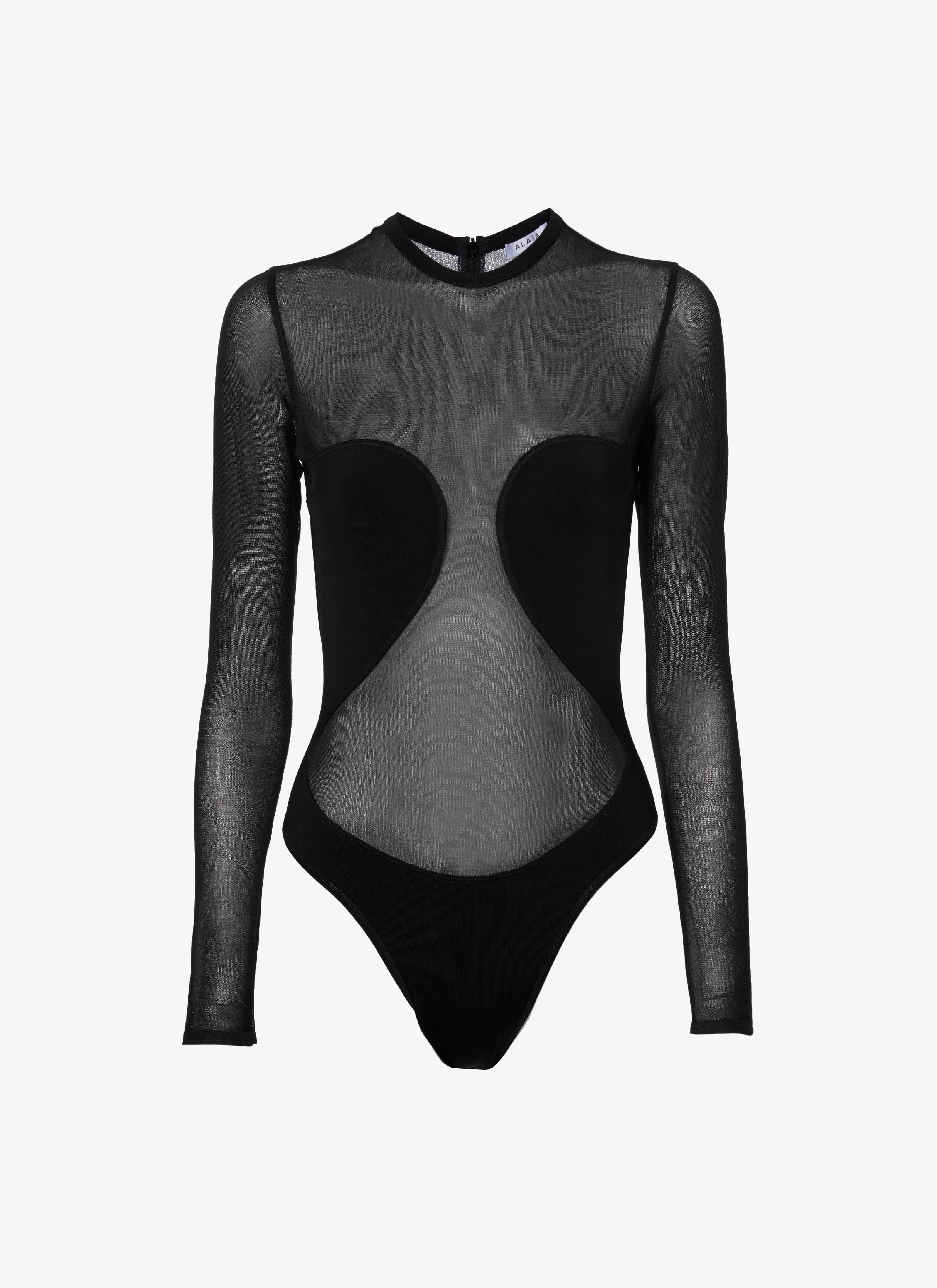 Kyla Sheer Bodysuit Black