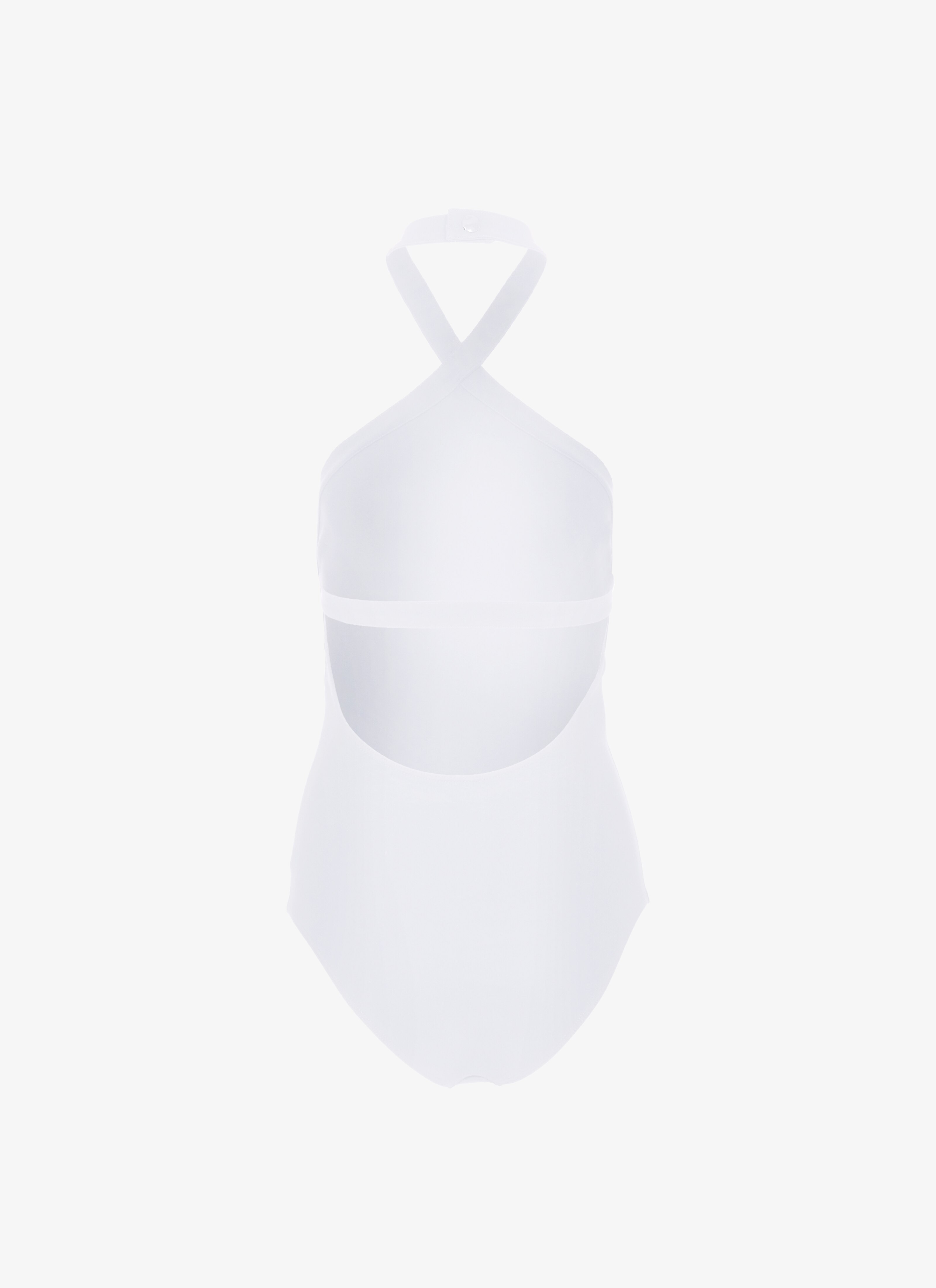 ALAÏA WHITE ONE-PIECE BACKLESS SWIMSUIT