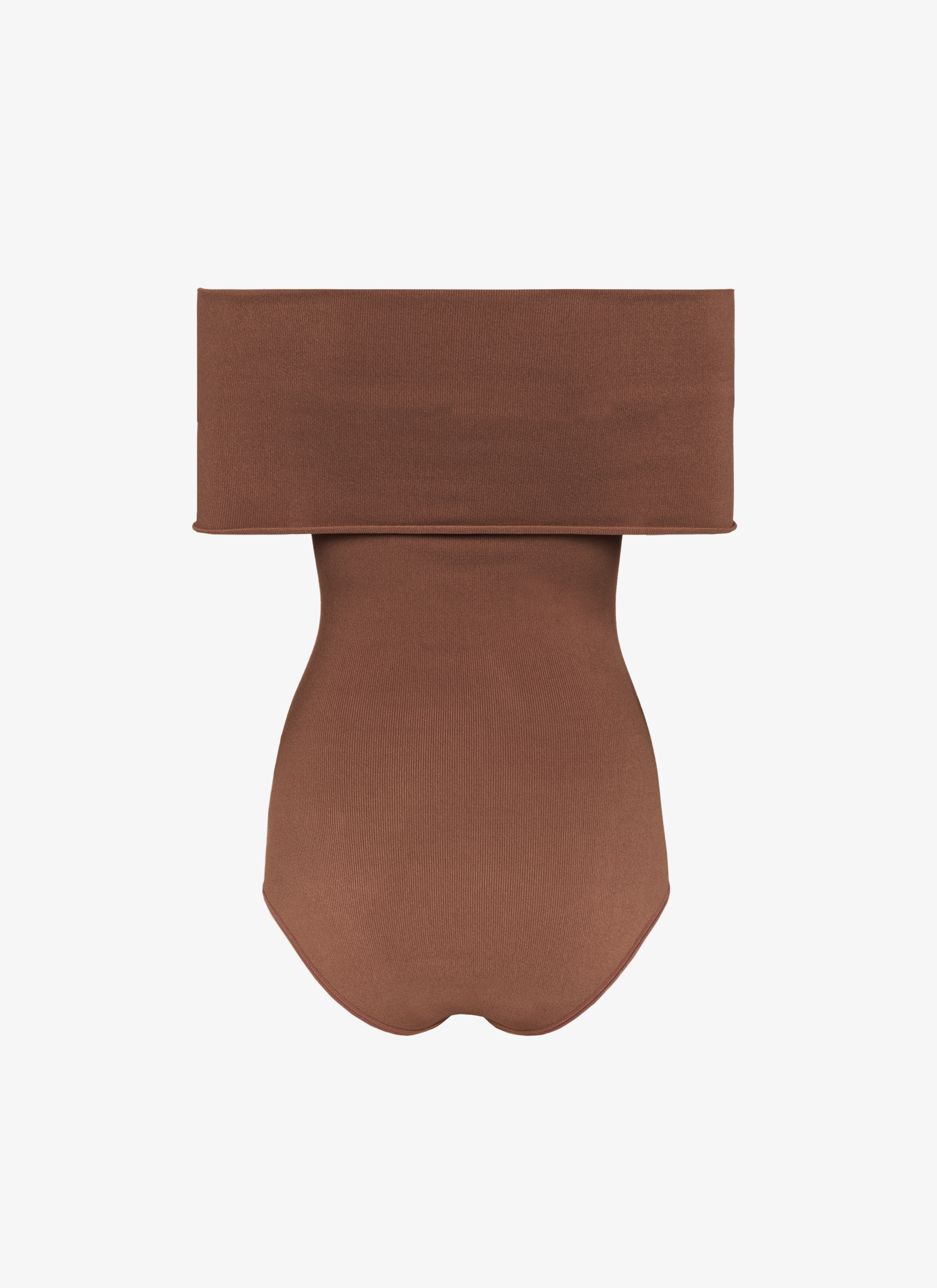 ALAÏA BODY CON SPALLE SCOPERTE MARRONE