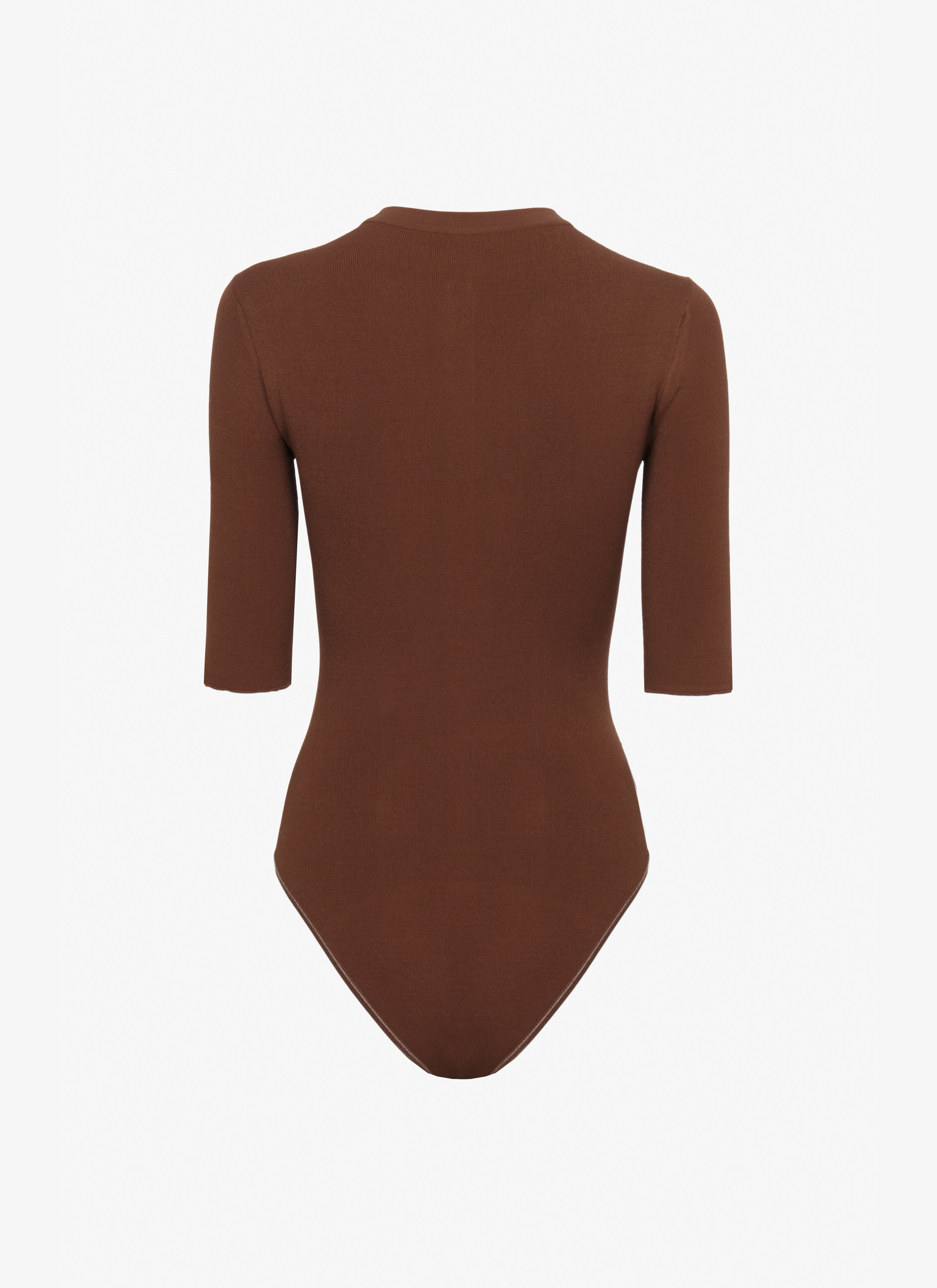 ALAÏA BROWN BUTTON-DOWN BODY