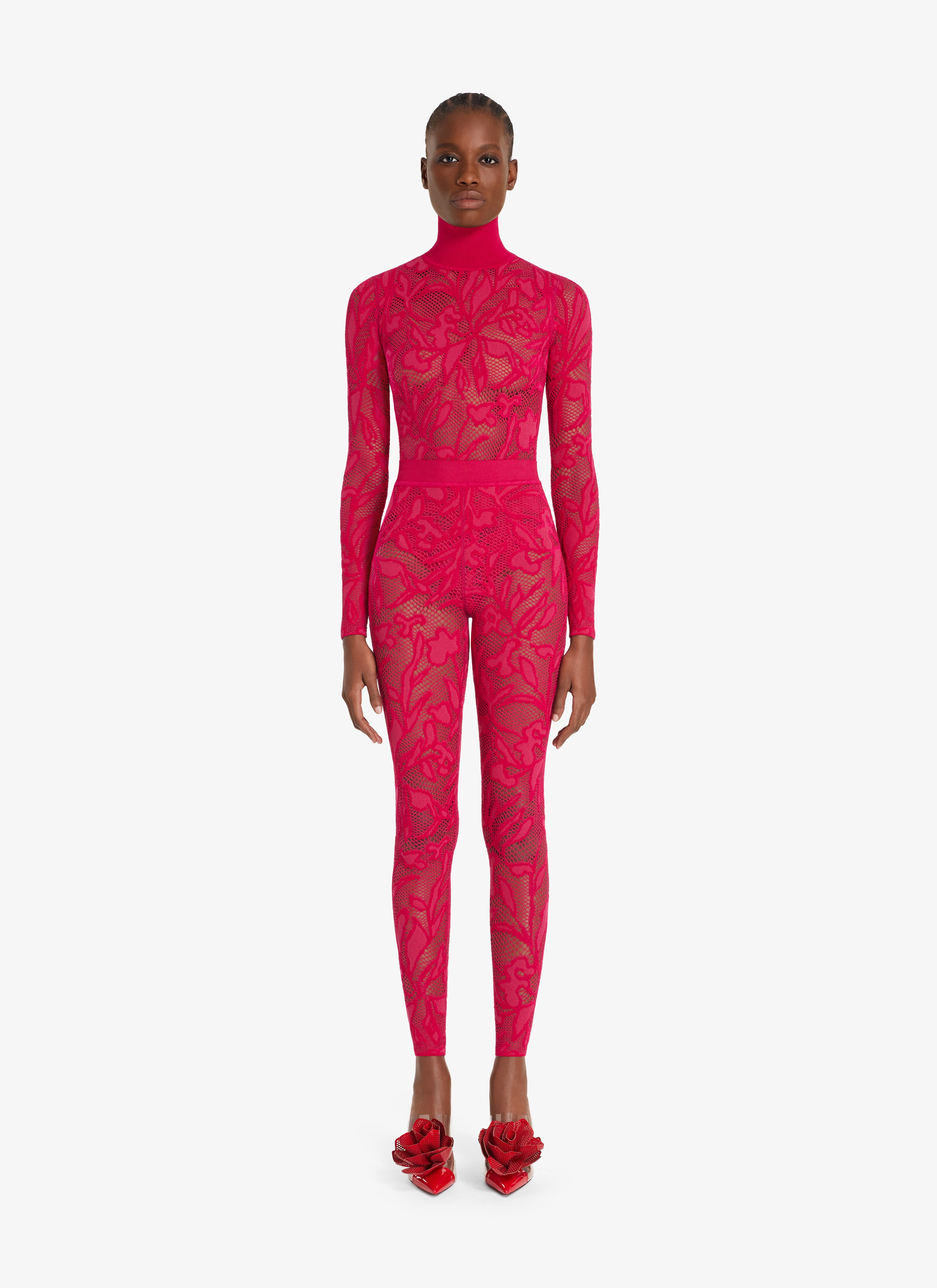 ALAÏA FUCHSIA LACE BODY